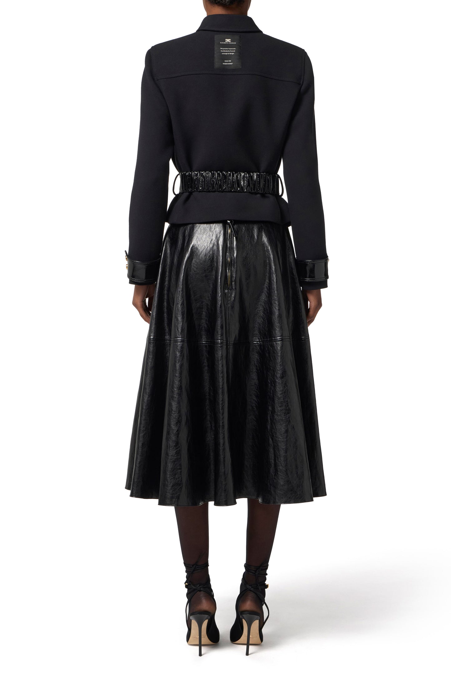 Jacket in double layer crêpe fabric