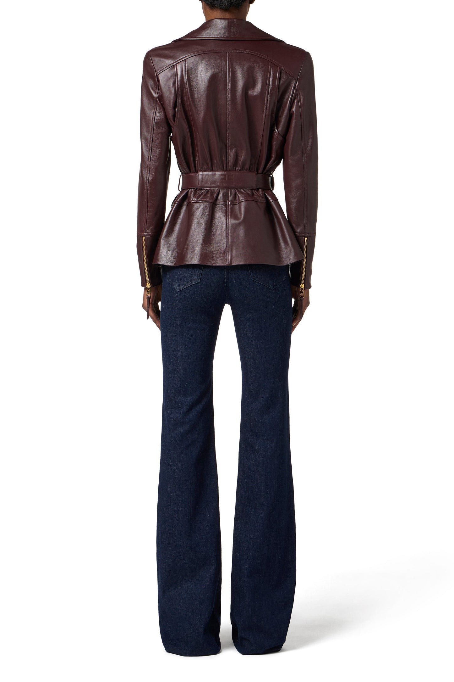 Leather biker jacket