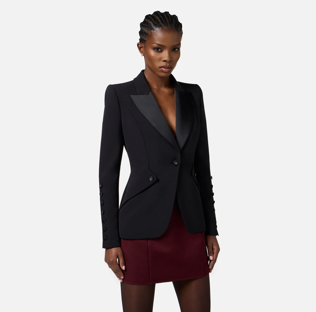 Jacket in lightweight crêpe