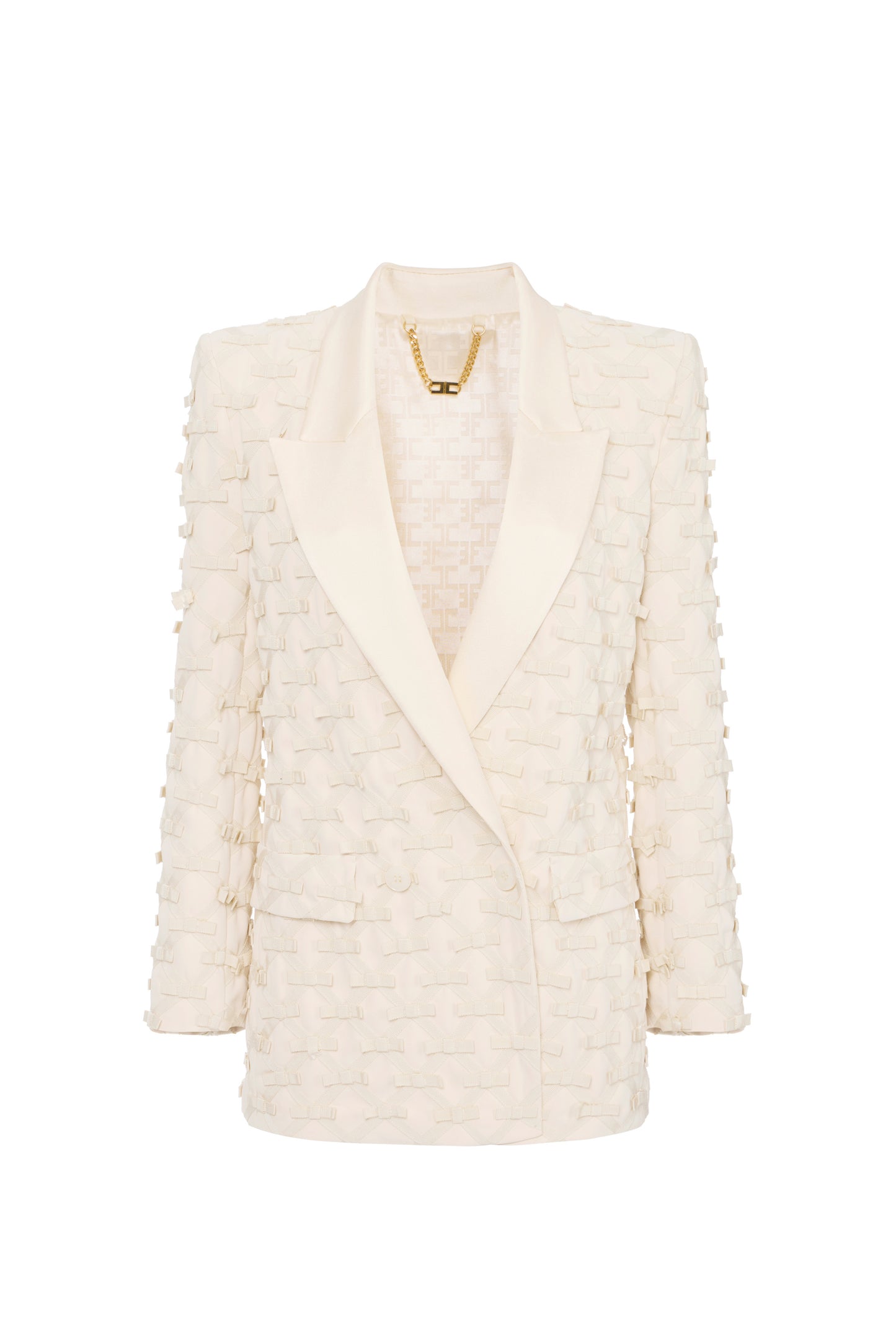 Lightweight crêpe jacket with bows