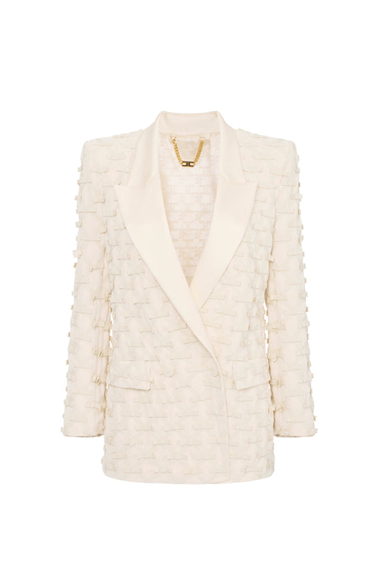 Lightweight crêpe jacket with bows