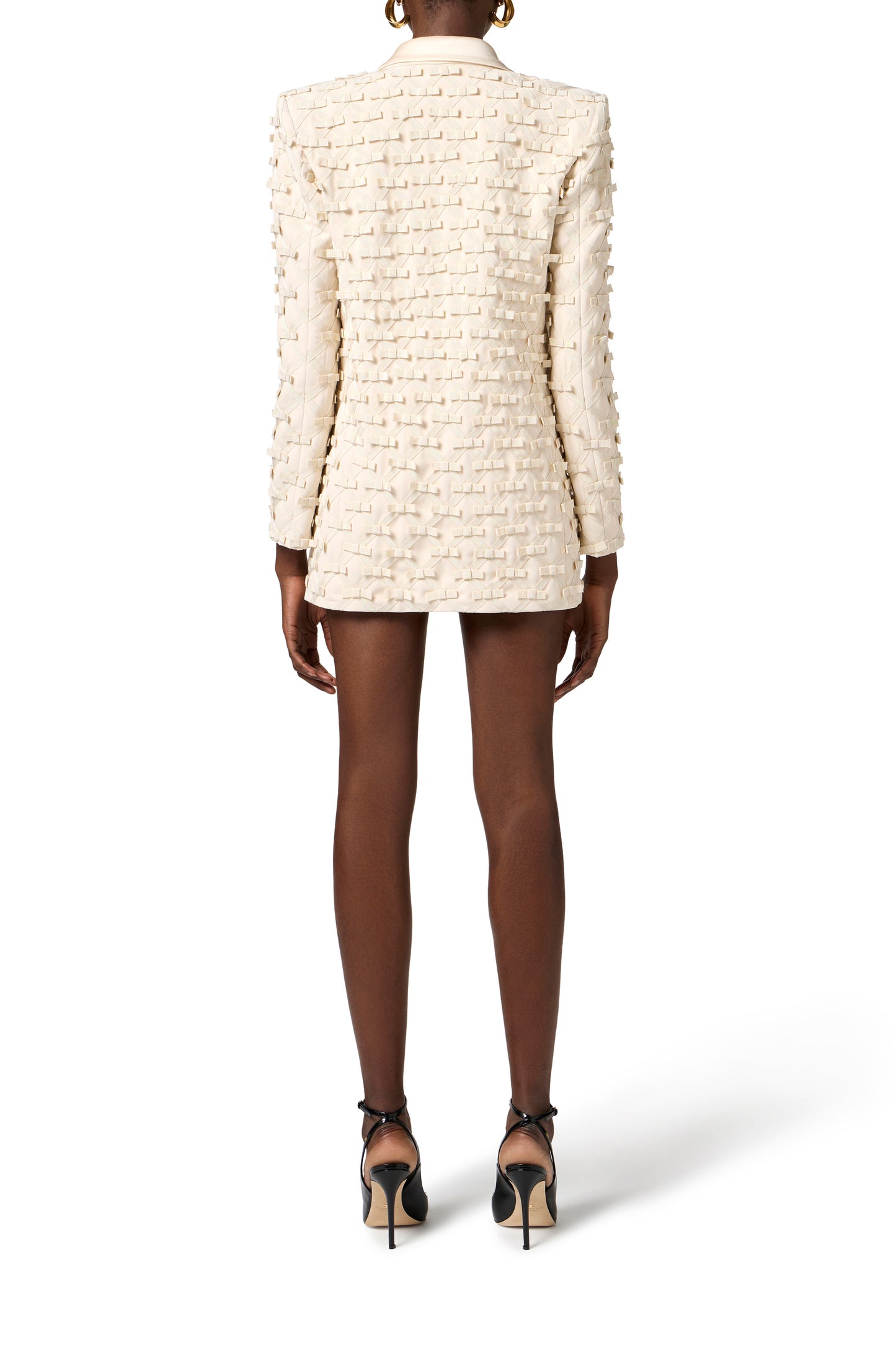 Lightweight crêpe jacket with bows