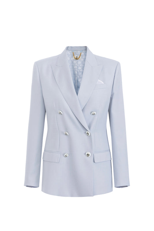 Cool wool jacket with enamelled buttons