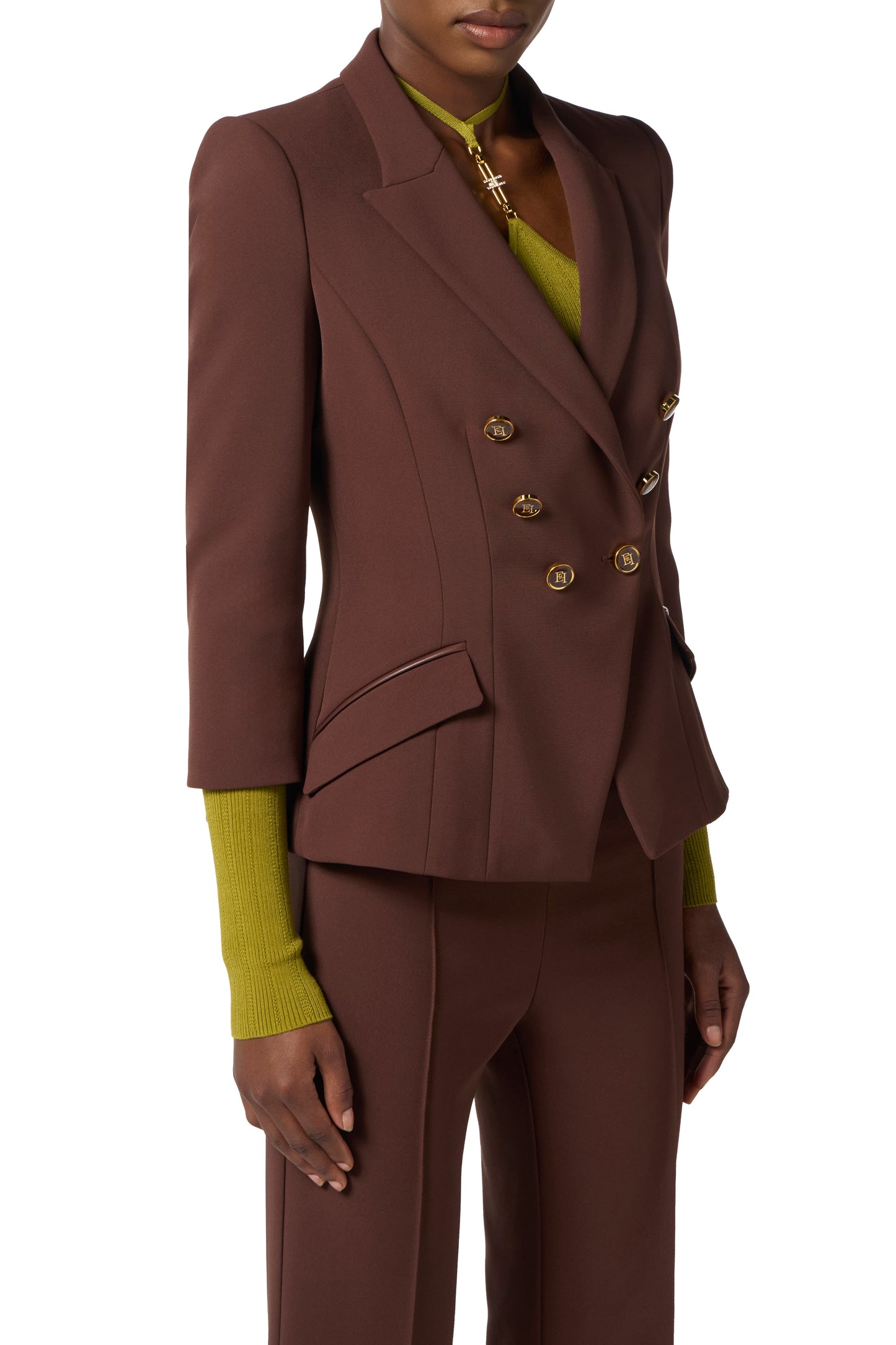Jacket in double layer crêpe