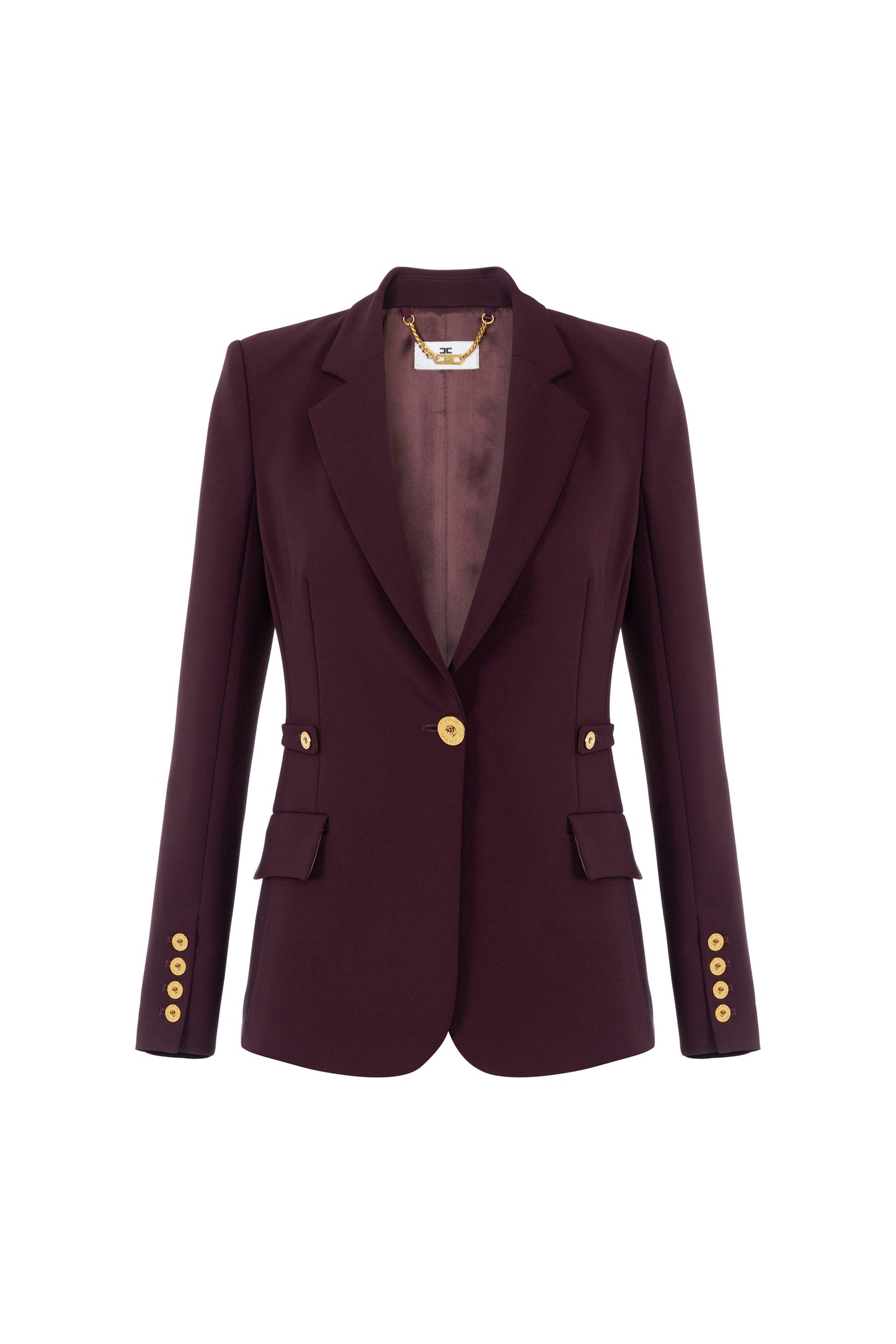 Jacket in lightweight crêpe fabric with jewel details