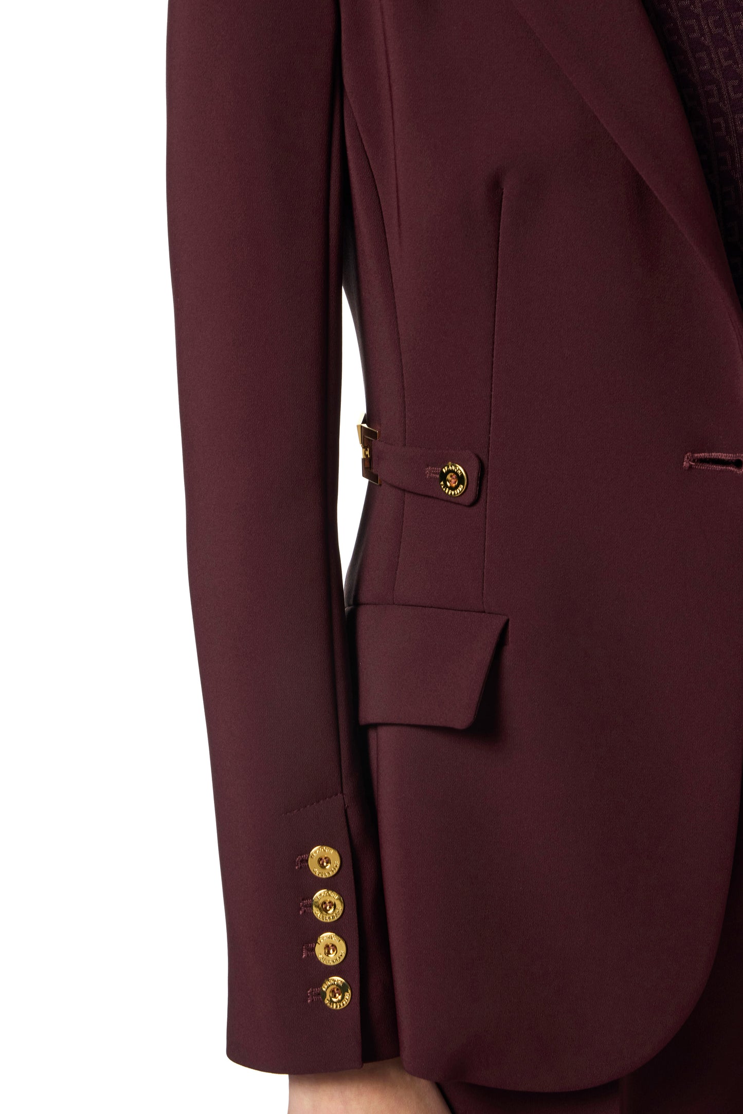 Jacket in lightweight crêpe fabric with jewel details