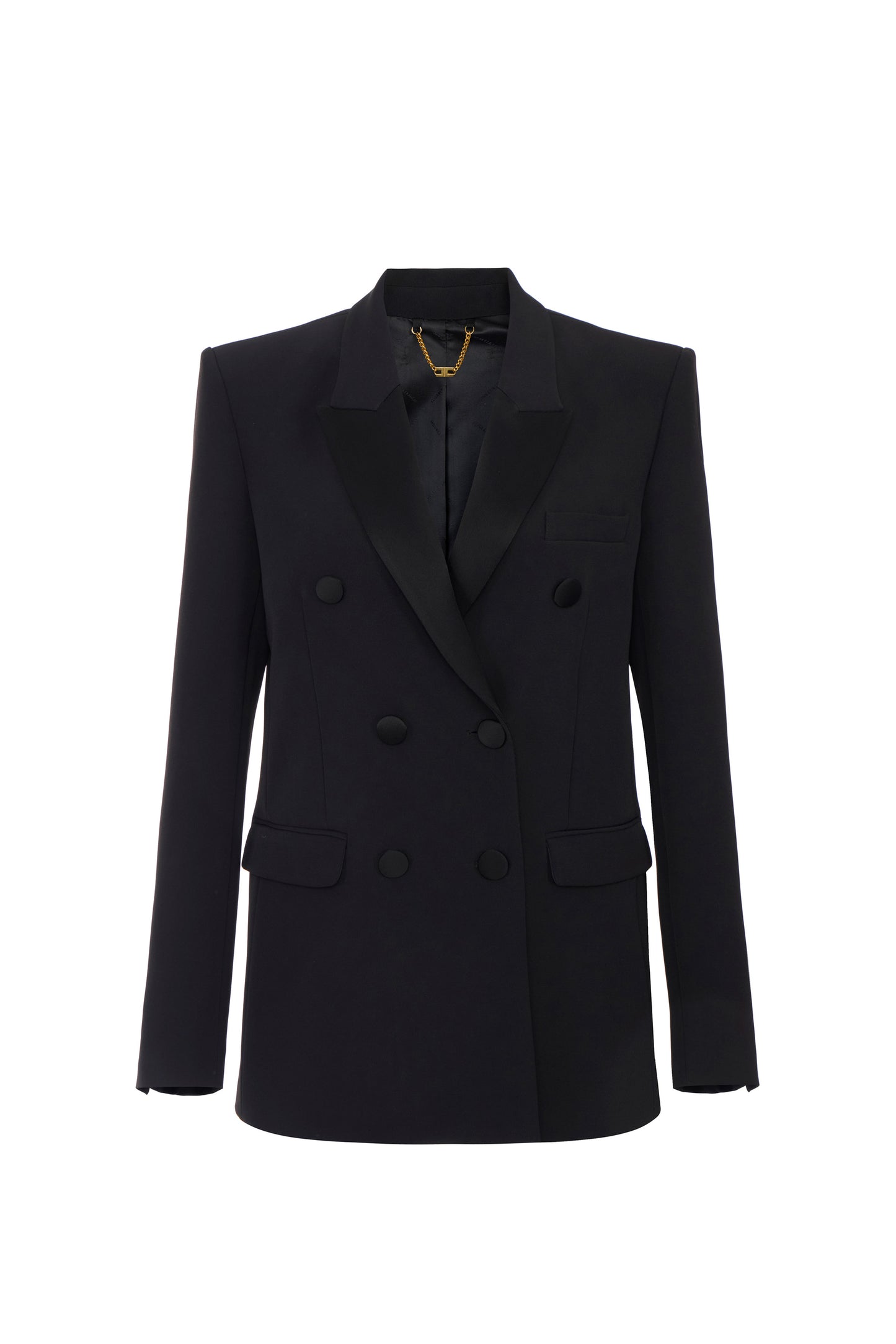 Lightweight crêpe jacket with satin details