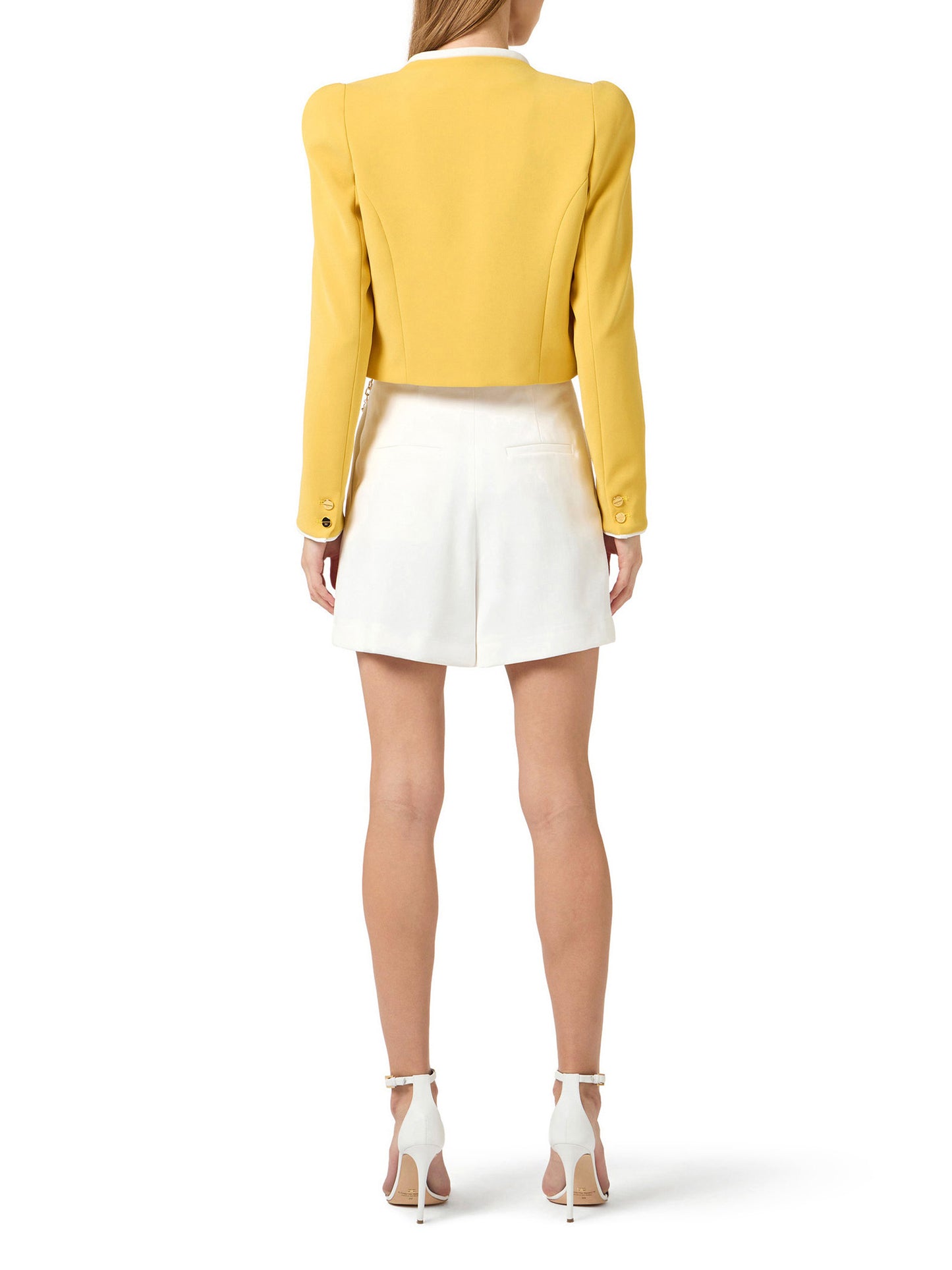 Jacket in lightweight crêpe fabric with 3D piping