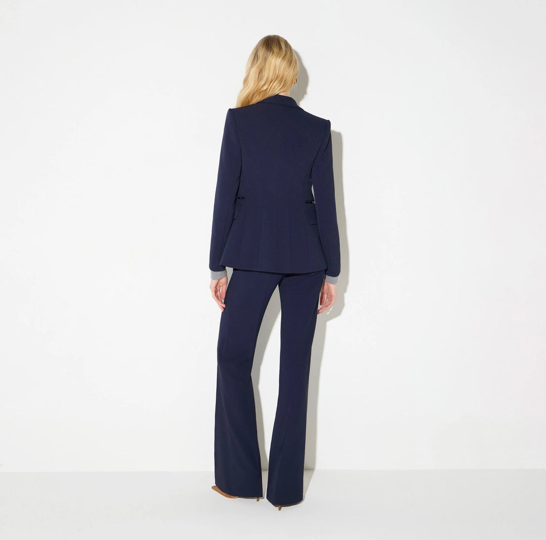 Jacket in double layer stretch crêpe fabric