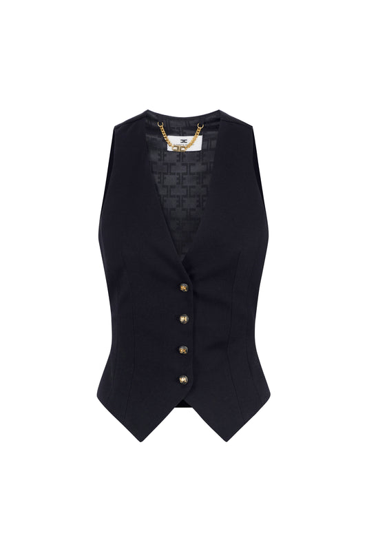 Cotton gabardine waistcoat