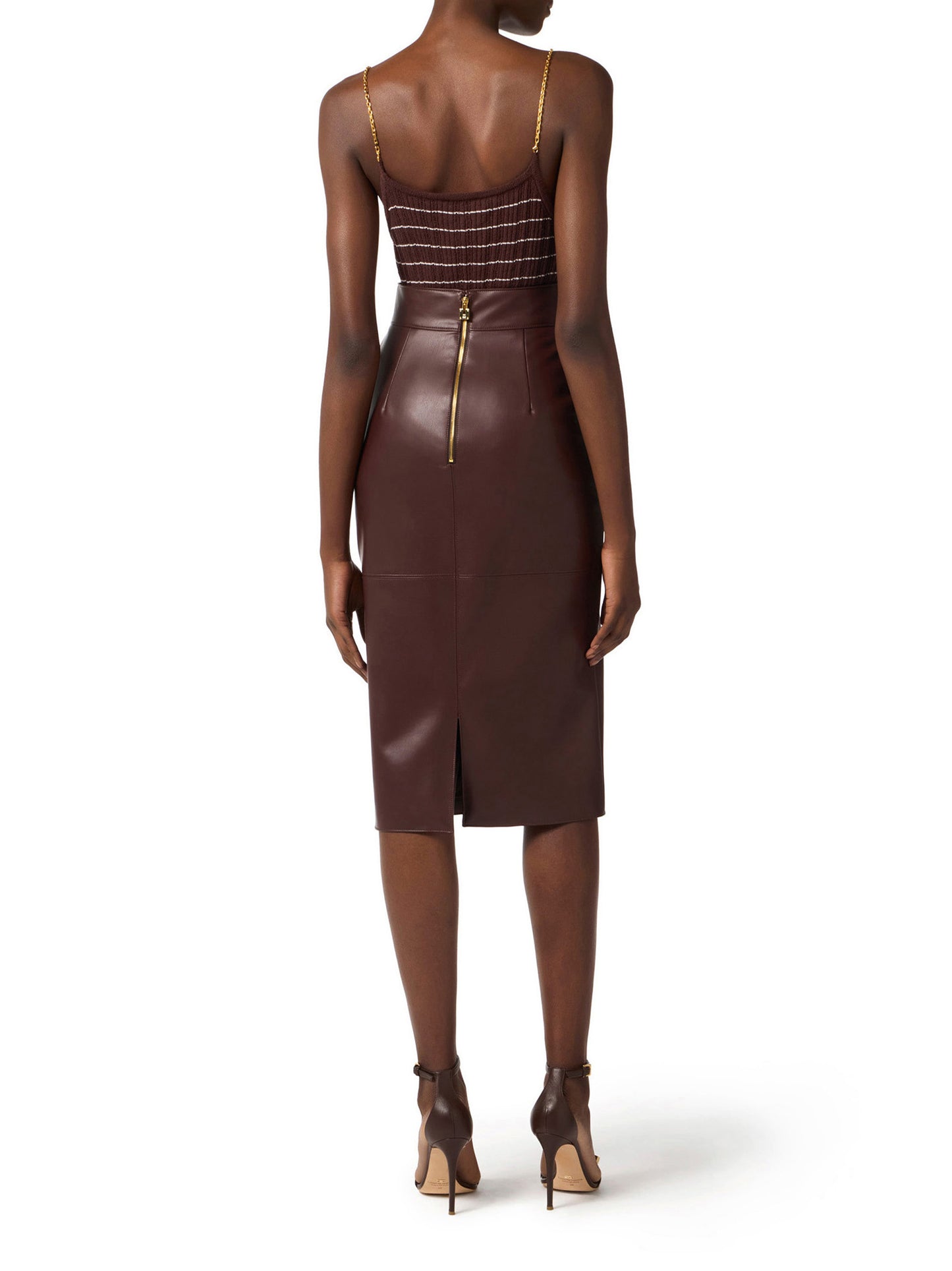 Skirt with embossed logo