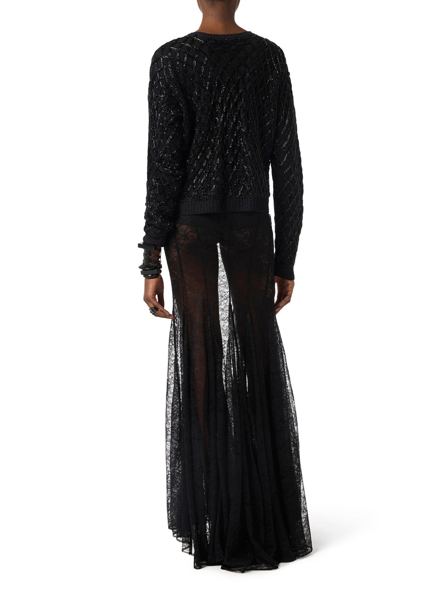 Skirt in floral lace