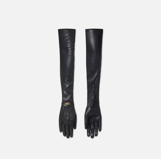 Gloves in nappa leather with jewel detail
