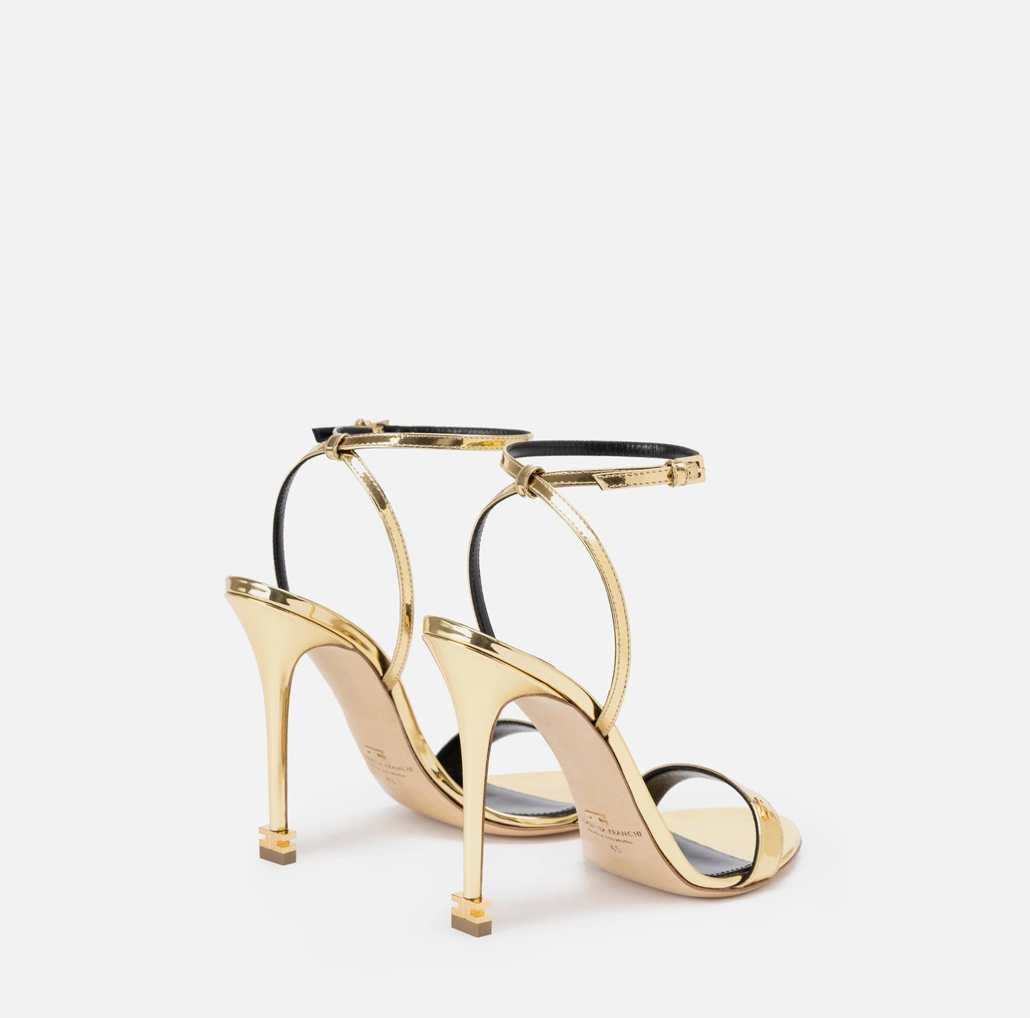 Étoile metallic fabric sandals