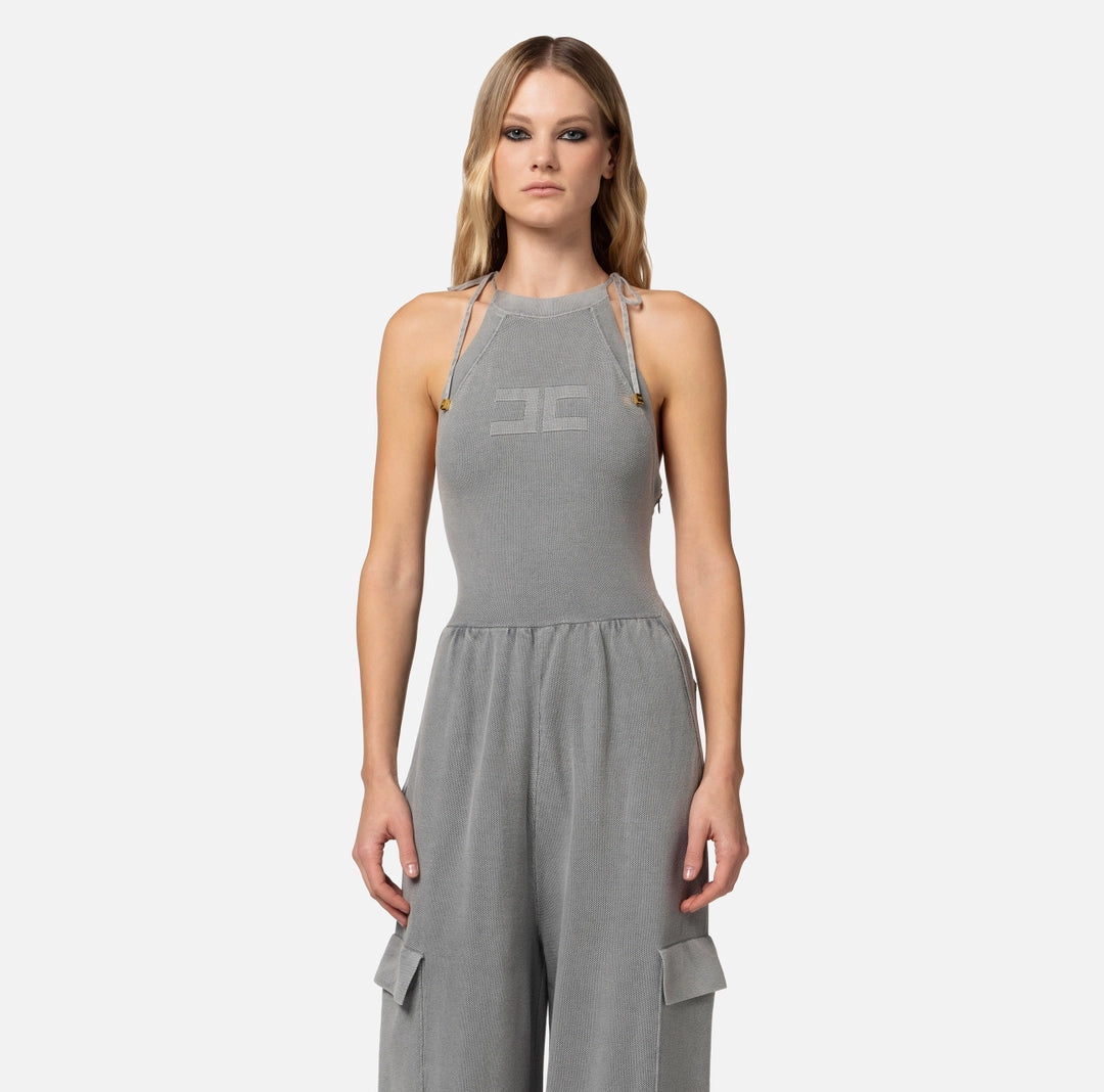Cotton stone wash jumpsuit