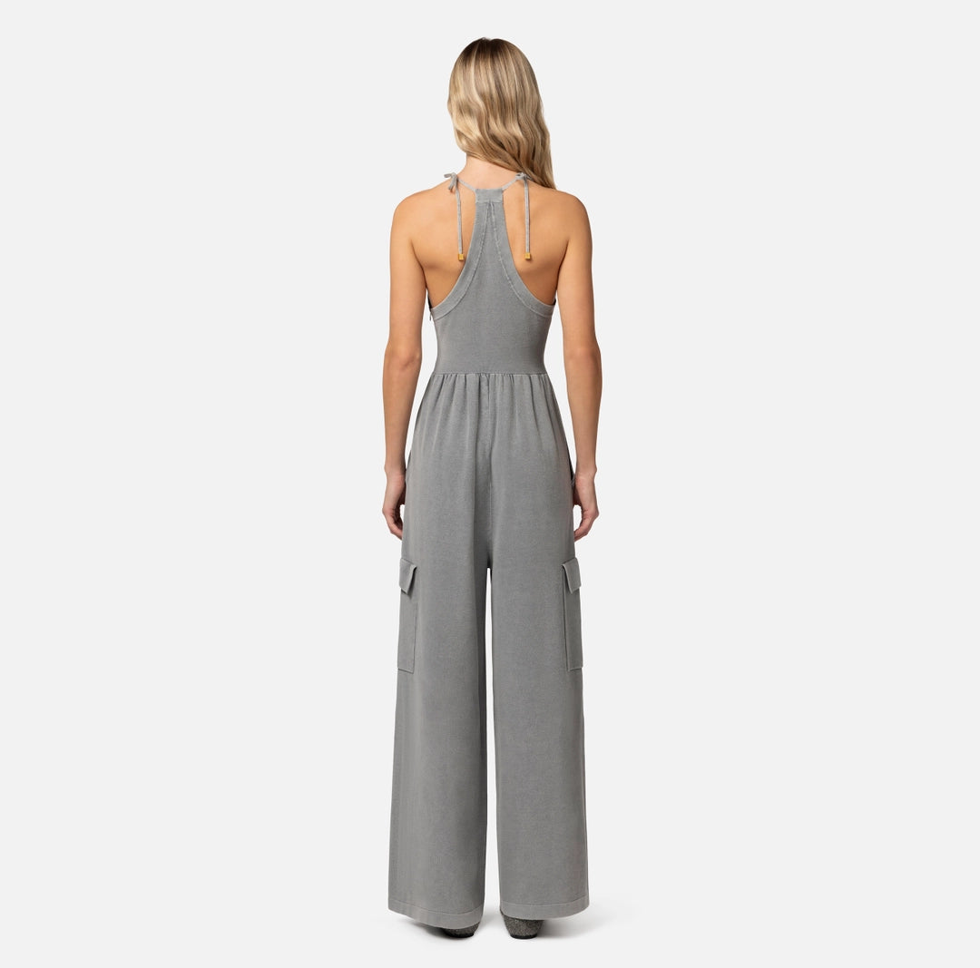 Cotton stone wash jumpsuit