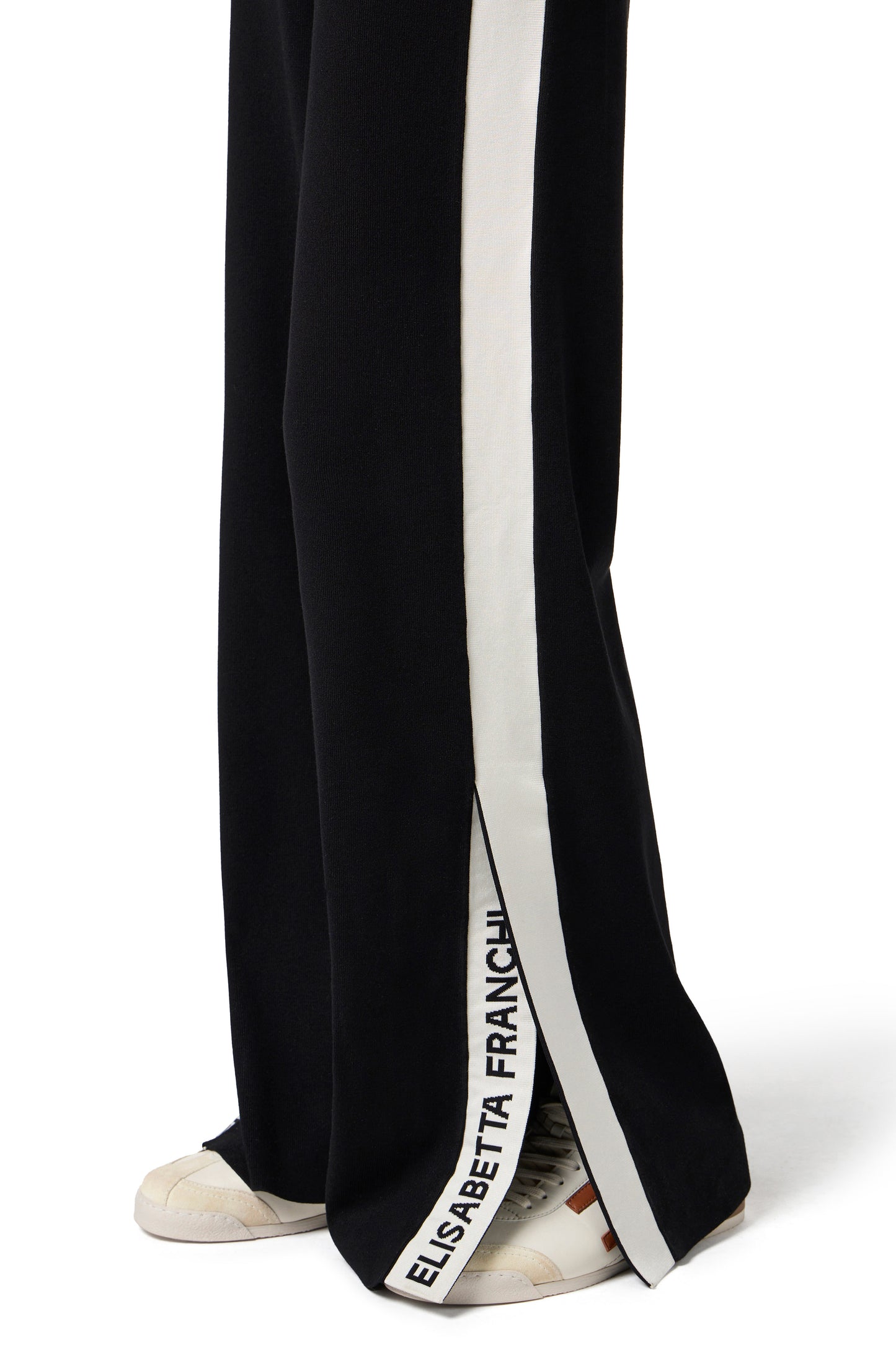Jumpsuit in viscose fabric with shiny bands