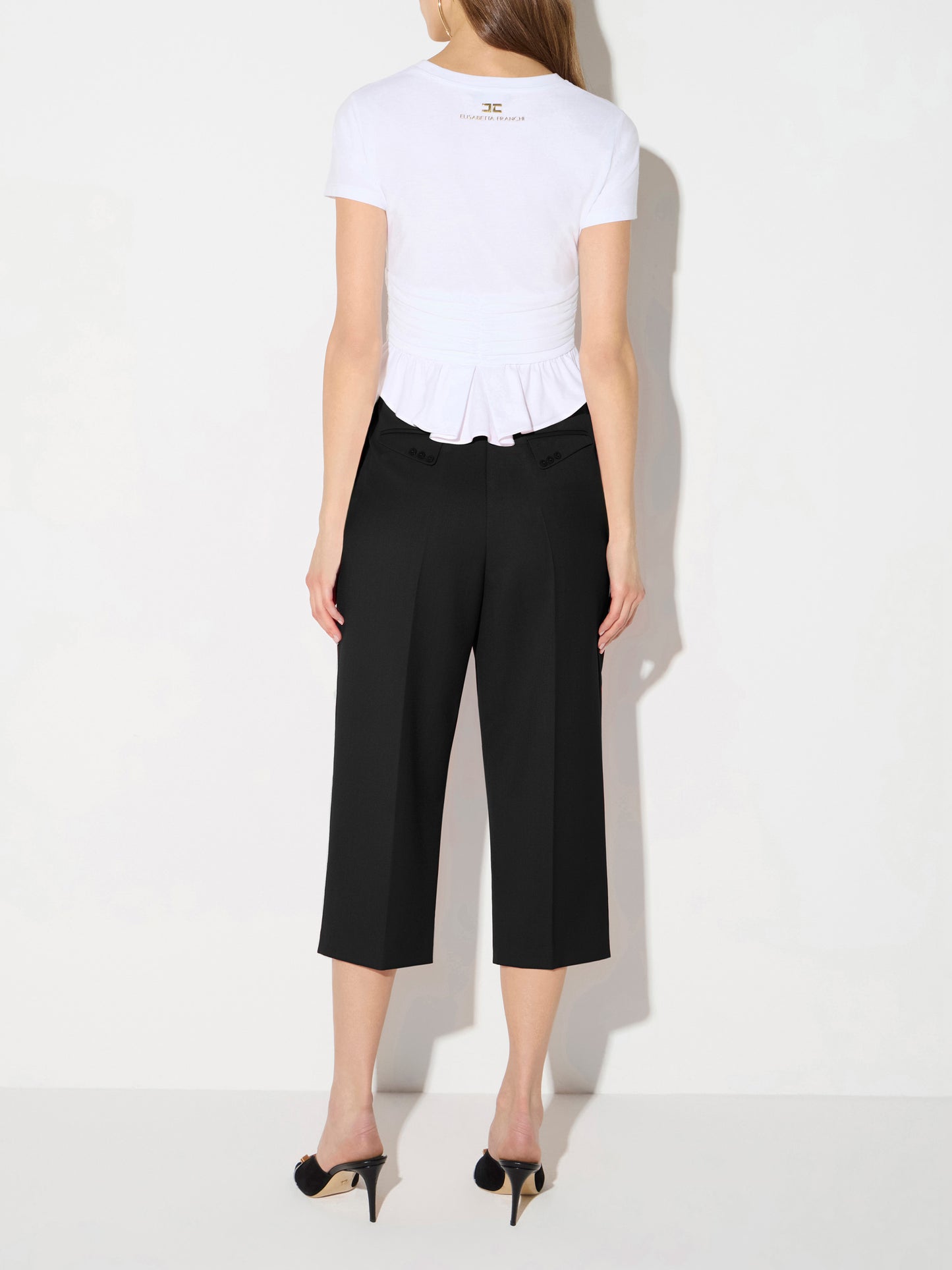 Jersey T-shirt with jewel detail