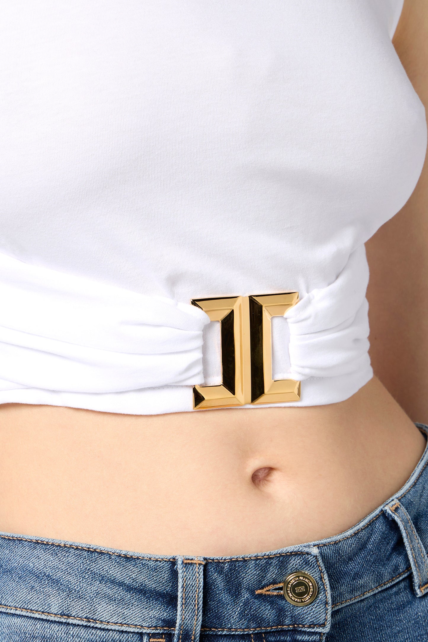 Cotton jersey T-shirt with jewel logo