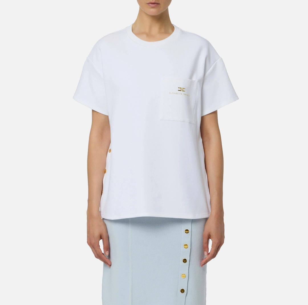 Heavy jersey T-shirt with breast pocket