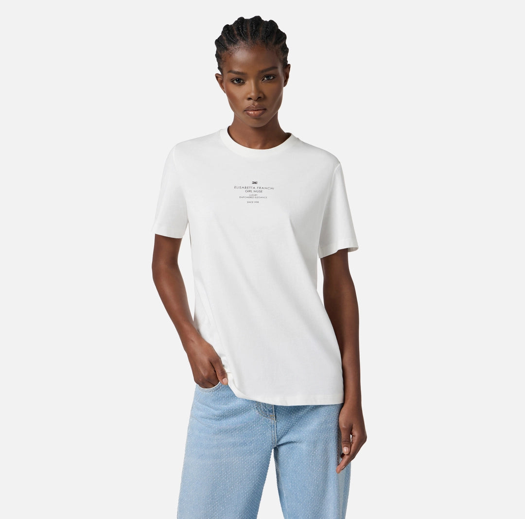 Cotton jersey T-shirt with print