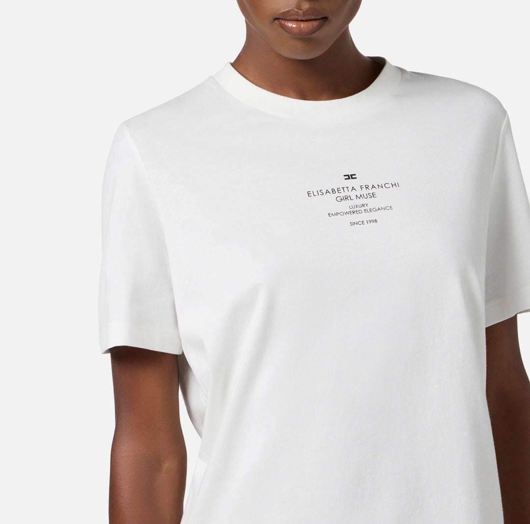 Cotton jersey T-shirt with print