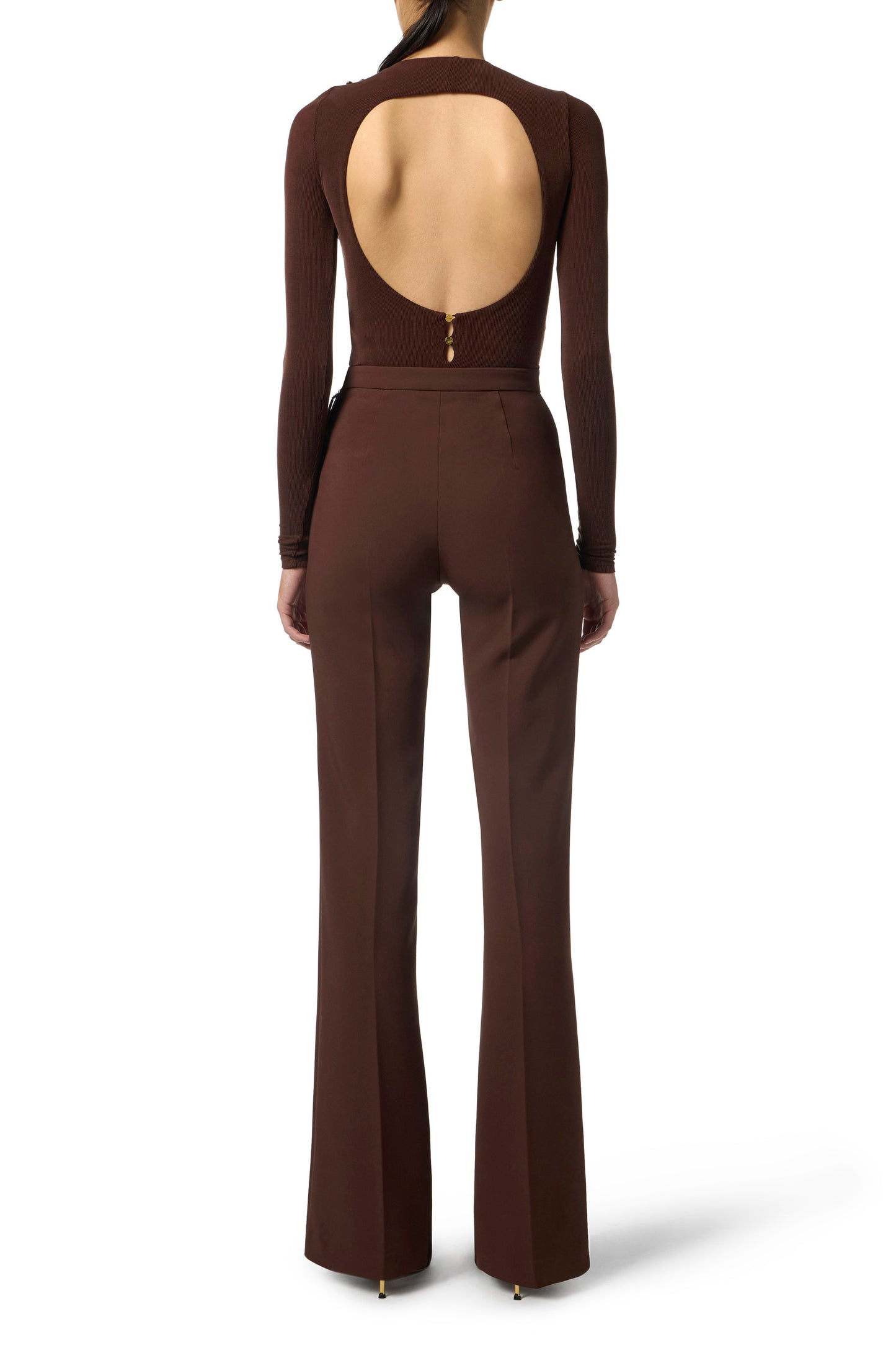 Cupro top with buttons