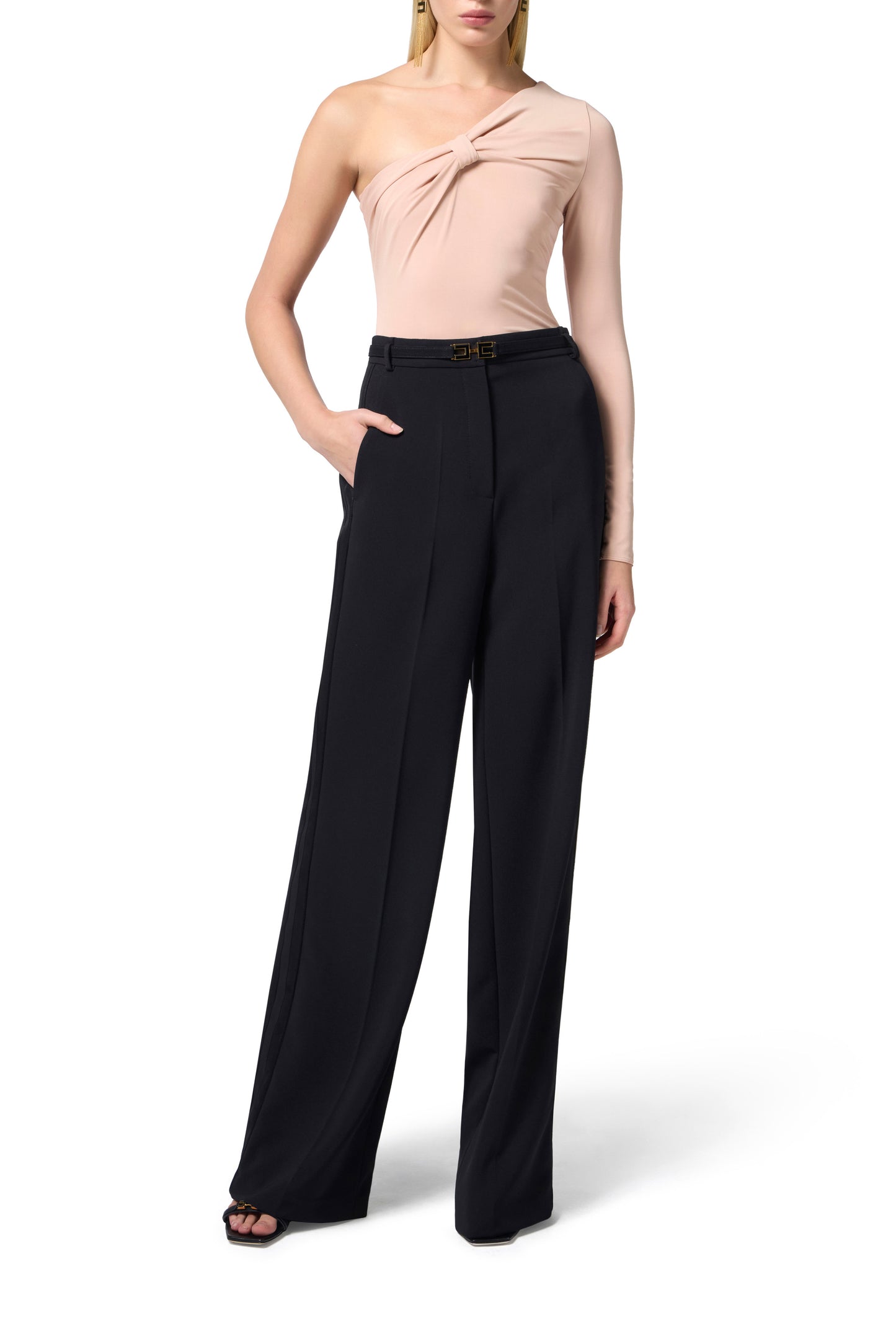 One-shoulder top in lightweight jersey fabric