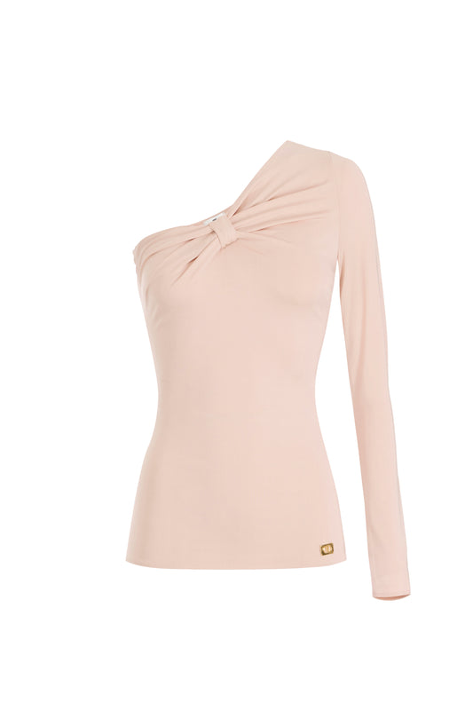 One-shoulder top in lightweight jersey fabric