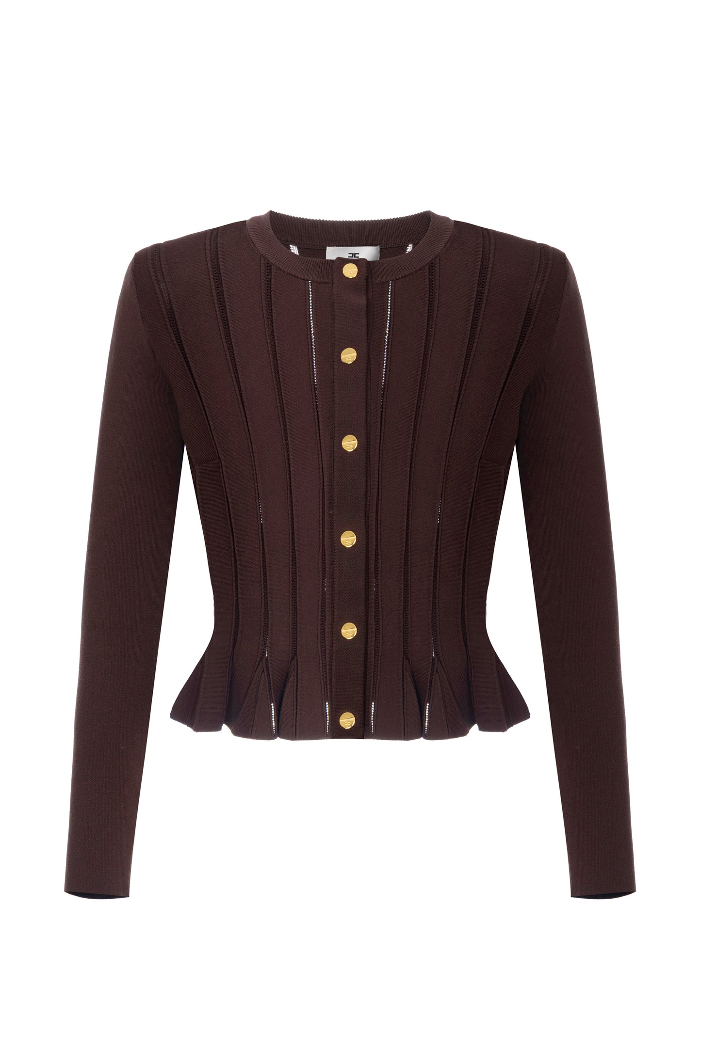 Knit jacket with openwork details