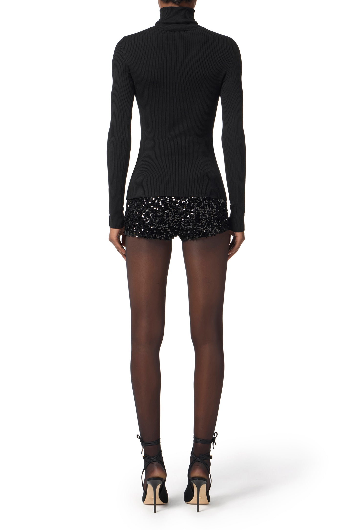 Ribbed knit top with breast pocket