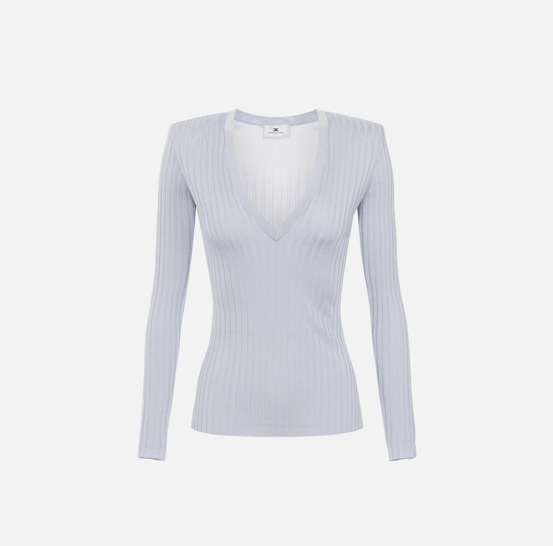 Viscose top with logo details