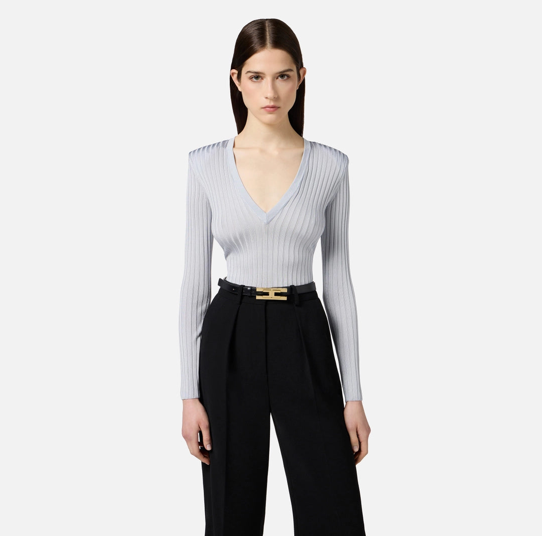 Viscose top with logo details