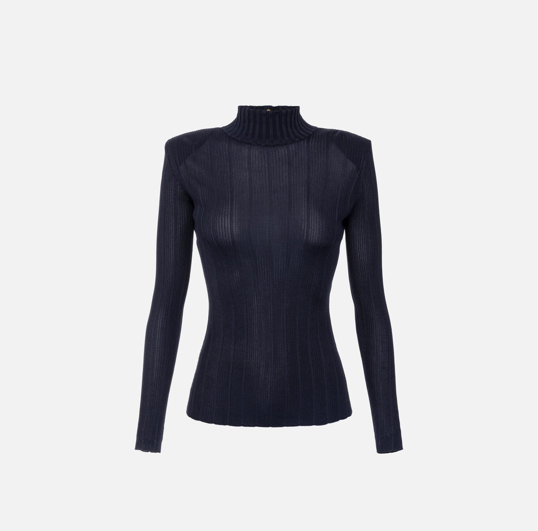 Viscose top with logo details