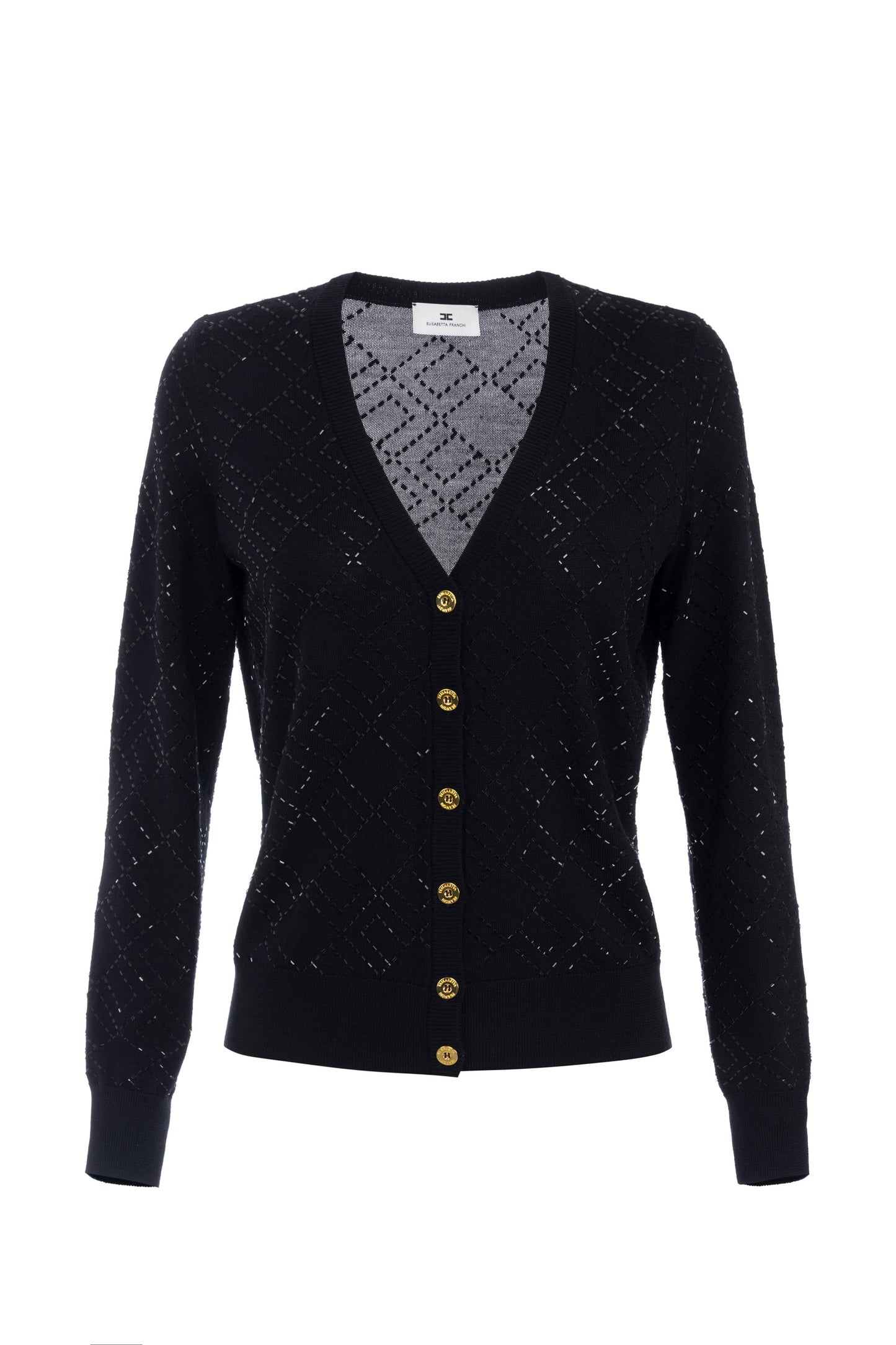 Wool cardigan with crystals