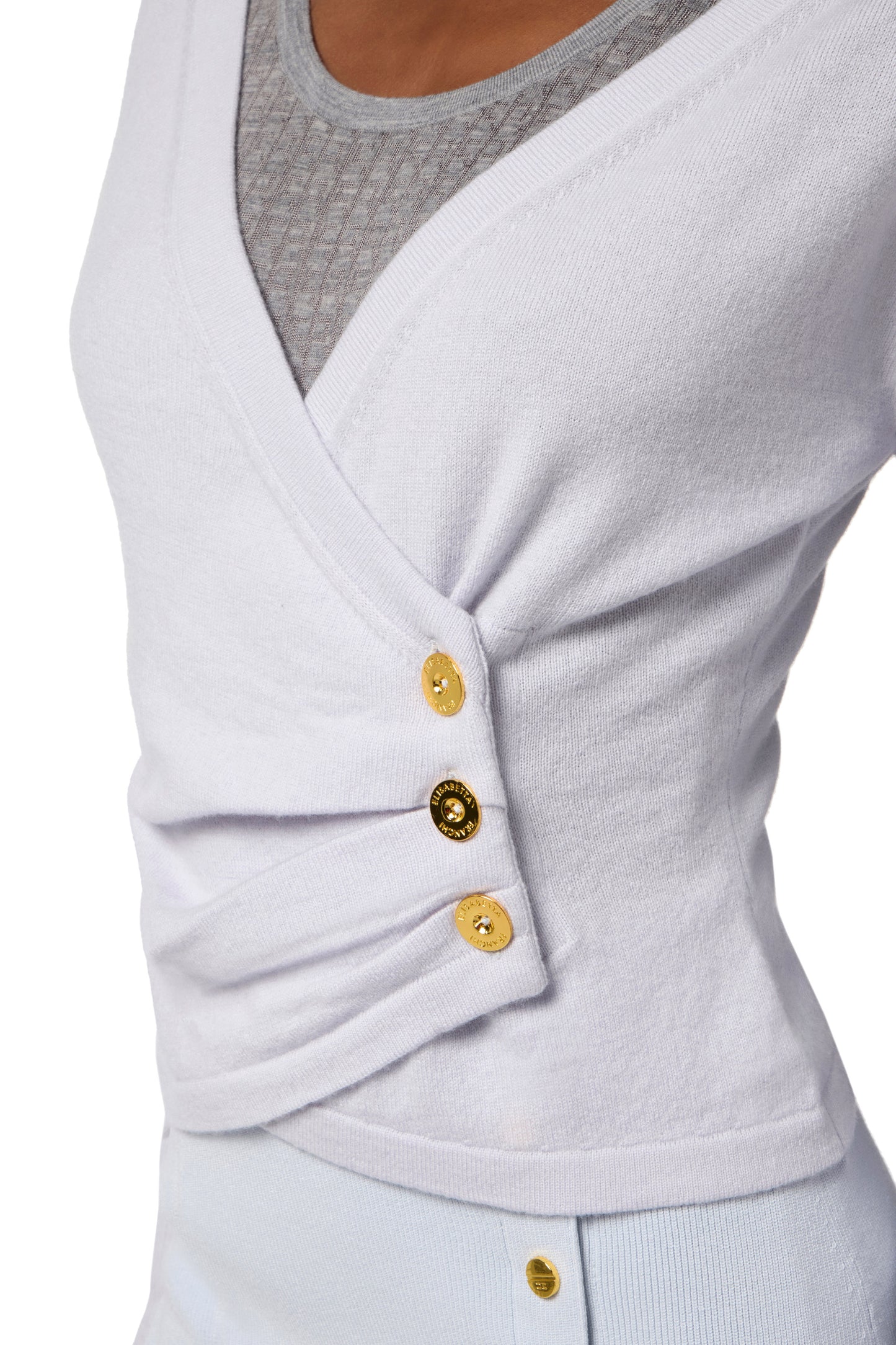 Cashmere blend jumper with jewel buttons
