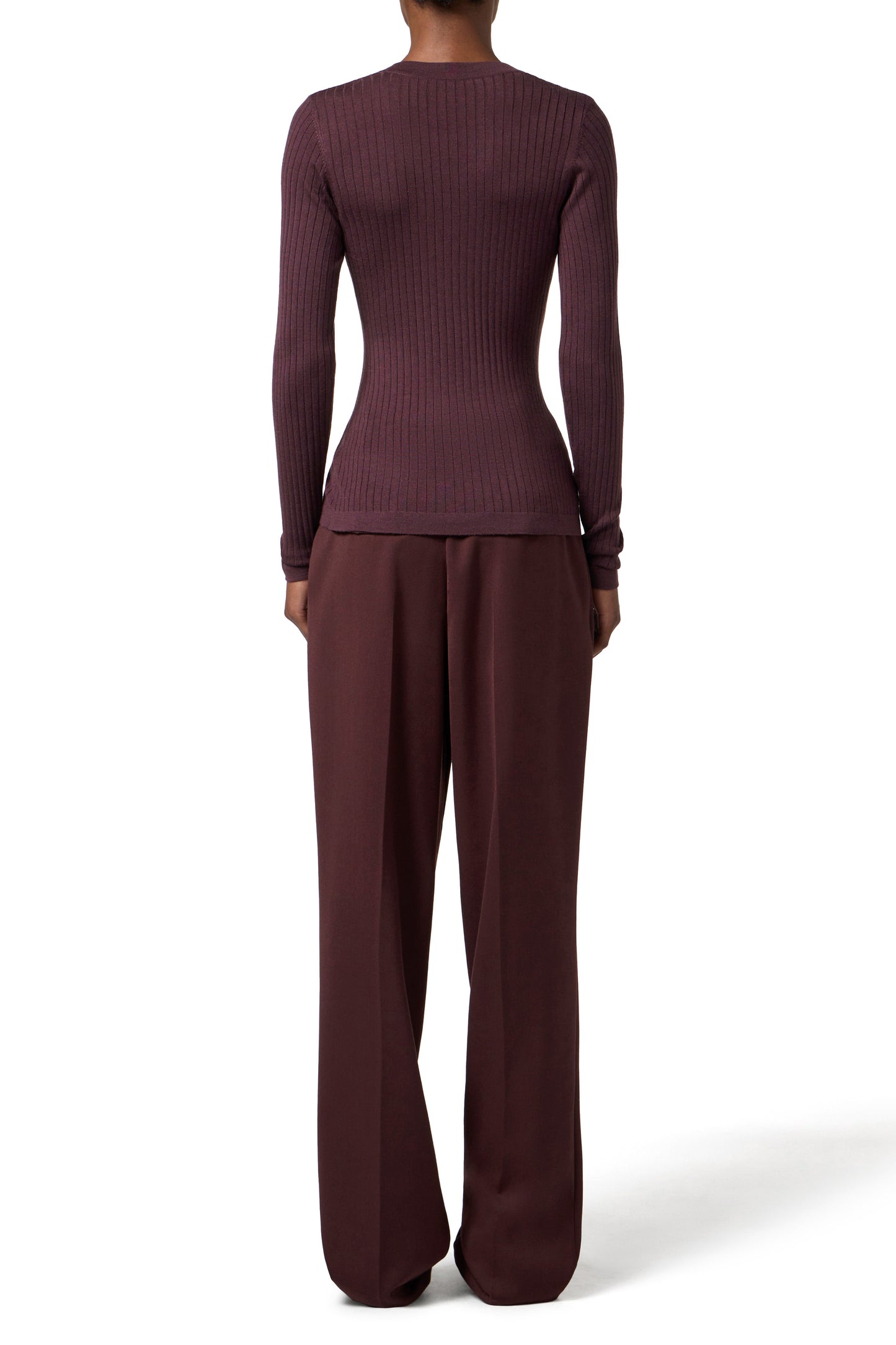 Cashmere blend ribbed cardigan