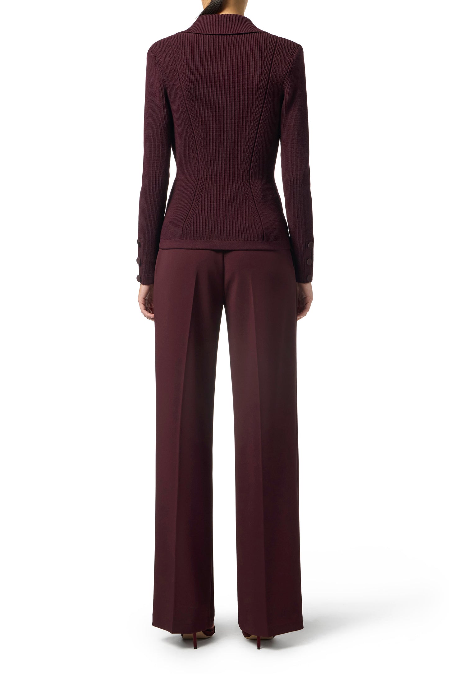 Knit jacket with shiny viscose details