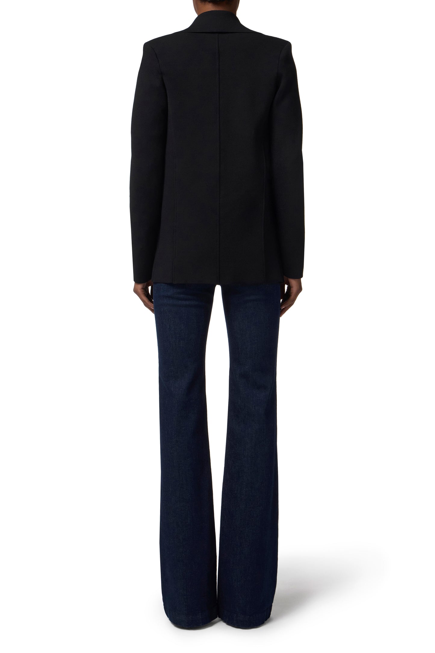 Knit jacket with embroidery