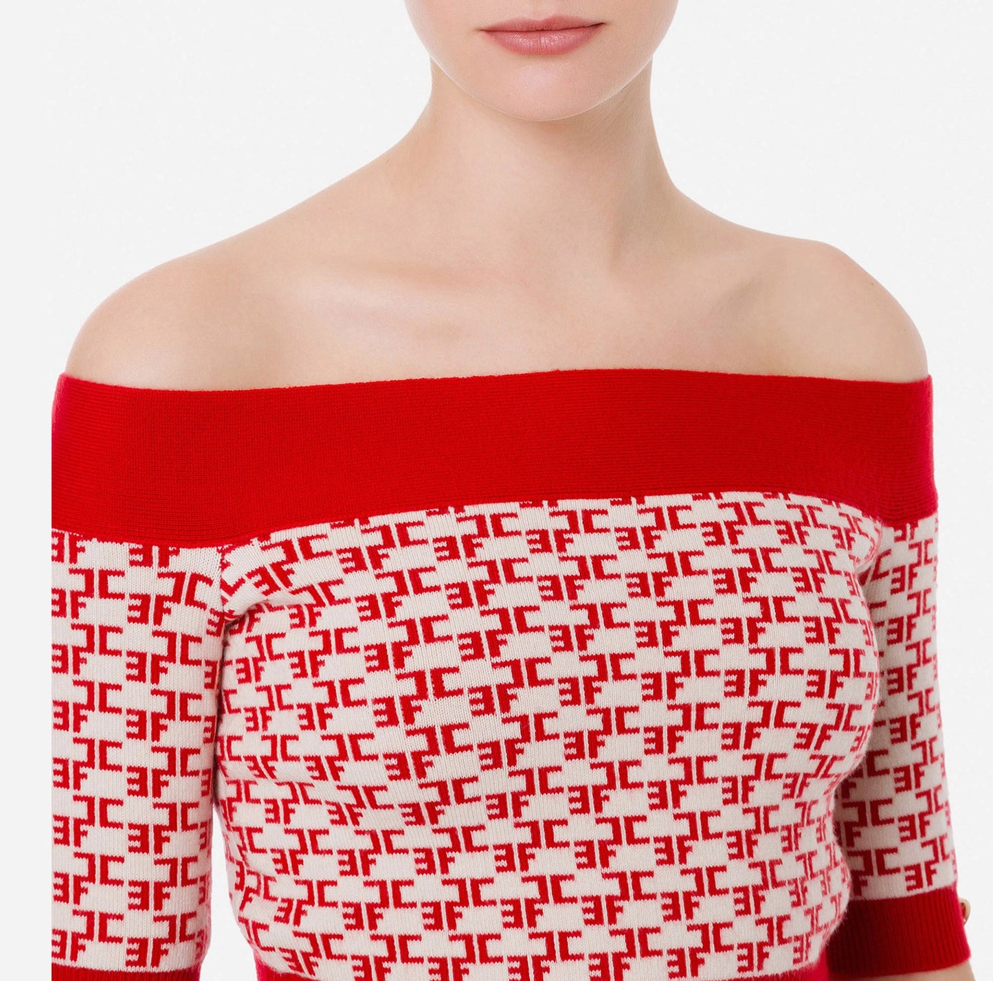 Knitted Crop Top With Monogram Lettering