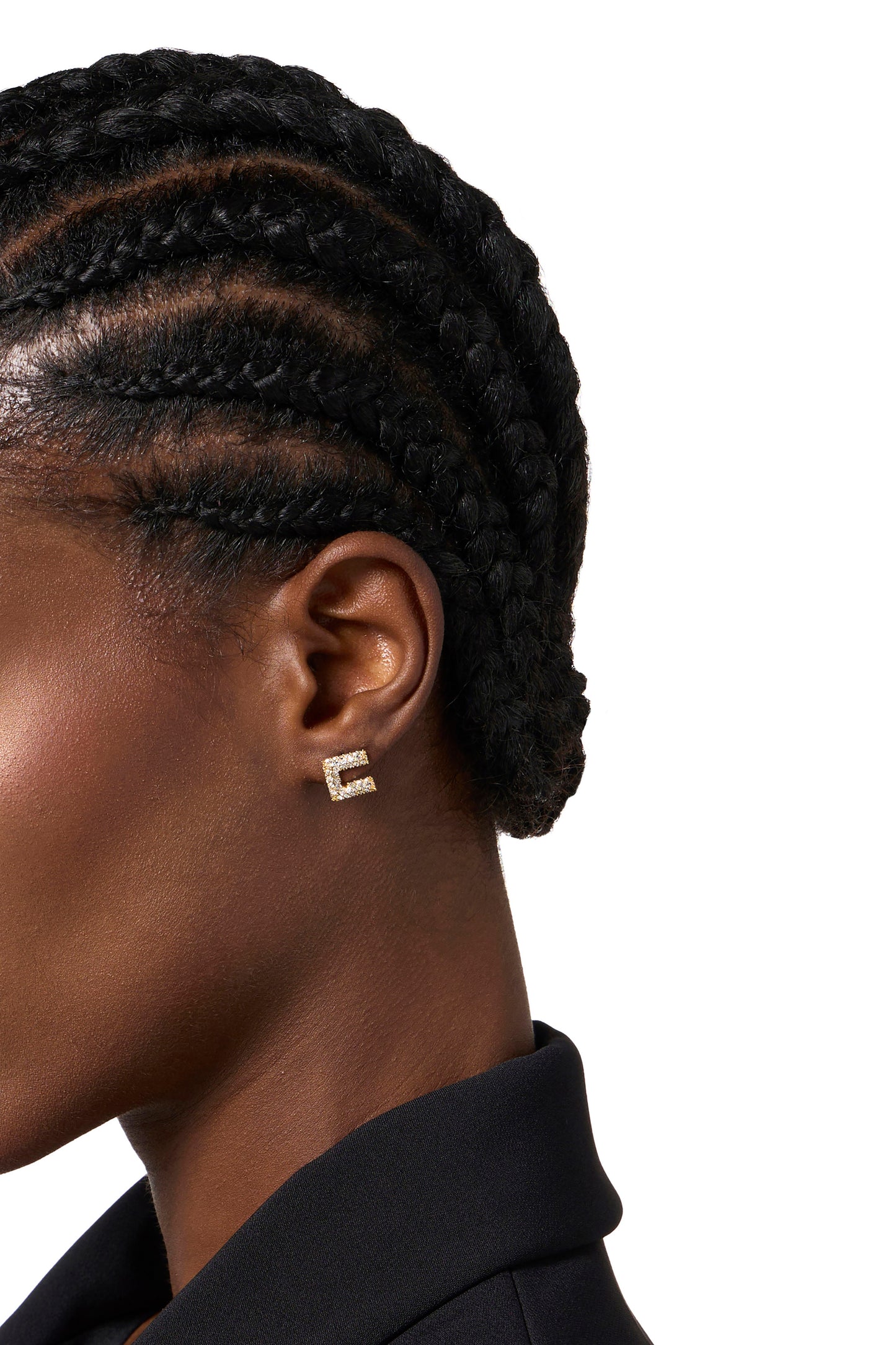 Earrings with rhinestones
