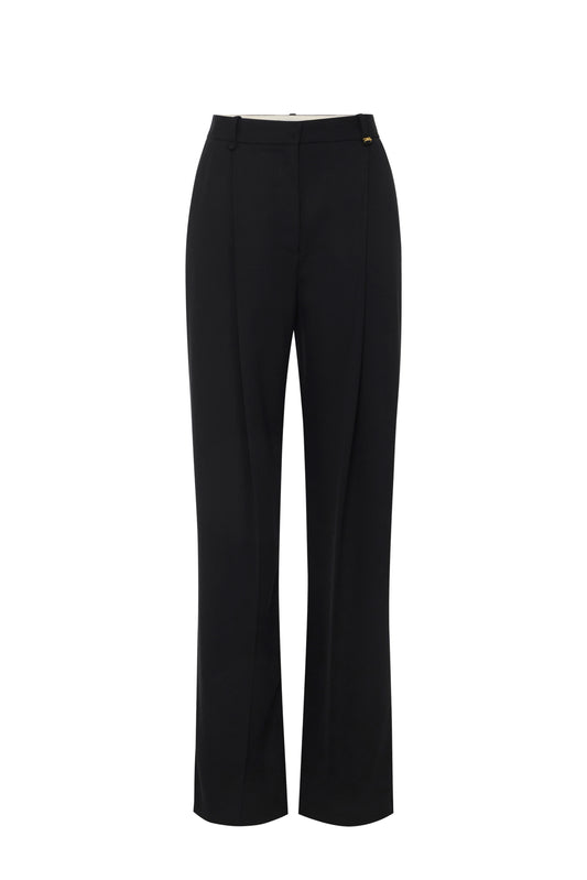 Lightweight cool wool trousers with darts
