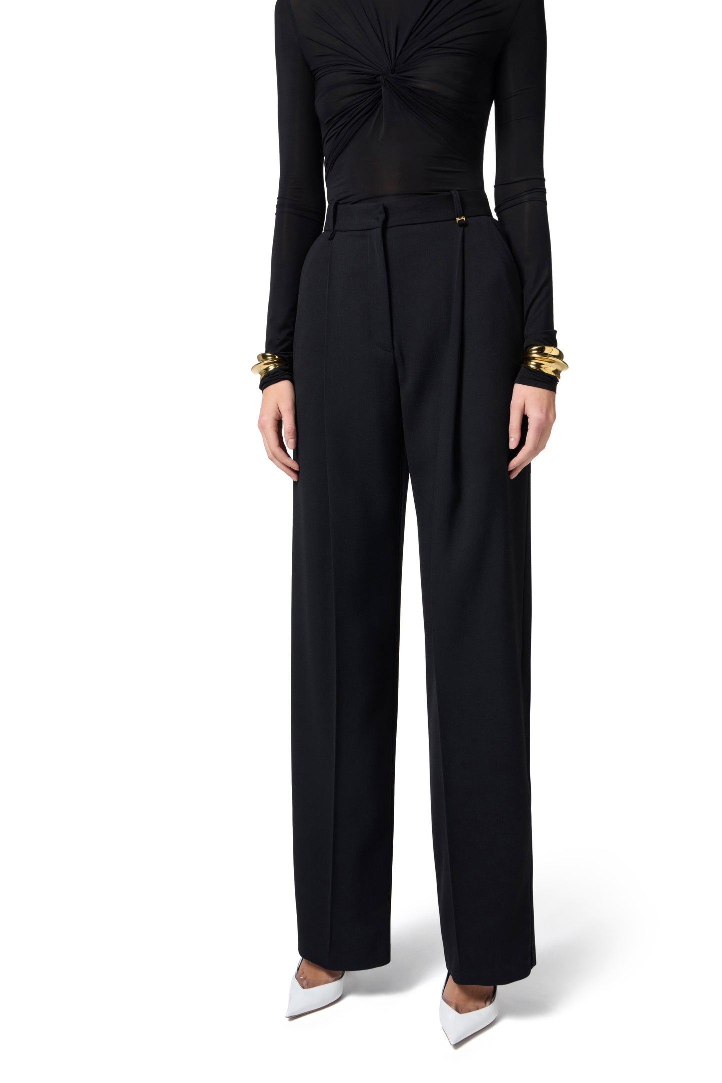 Lightweight cool wool trousers with darts