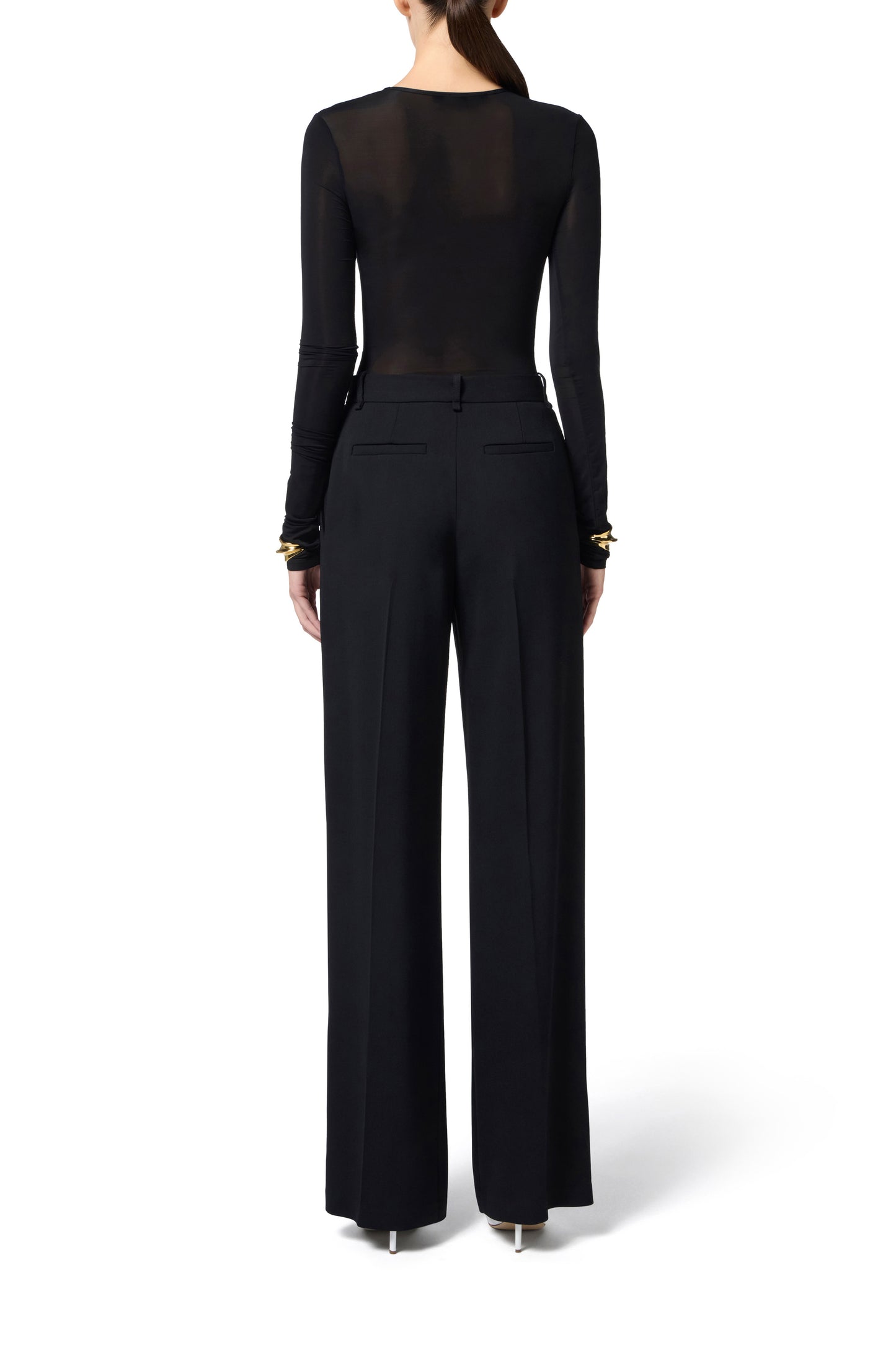 Lightweight cool wool trousers with darts