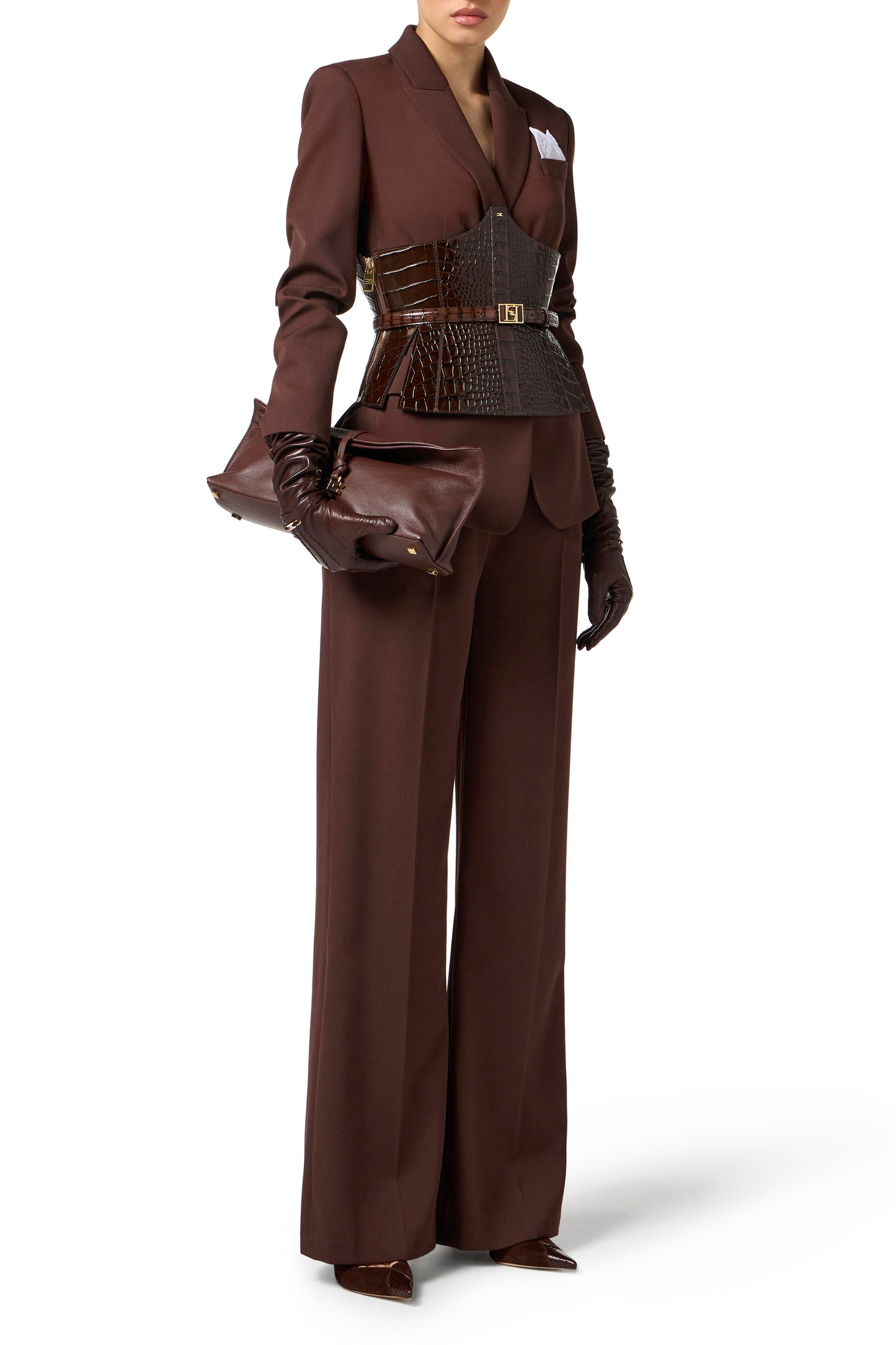 Cotton gabardine trousers