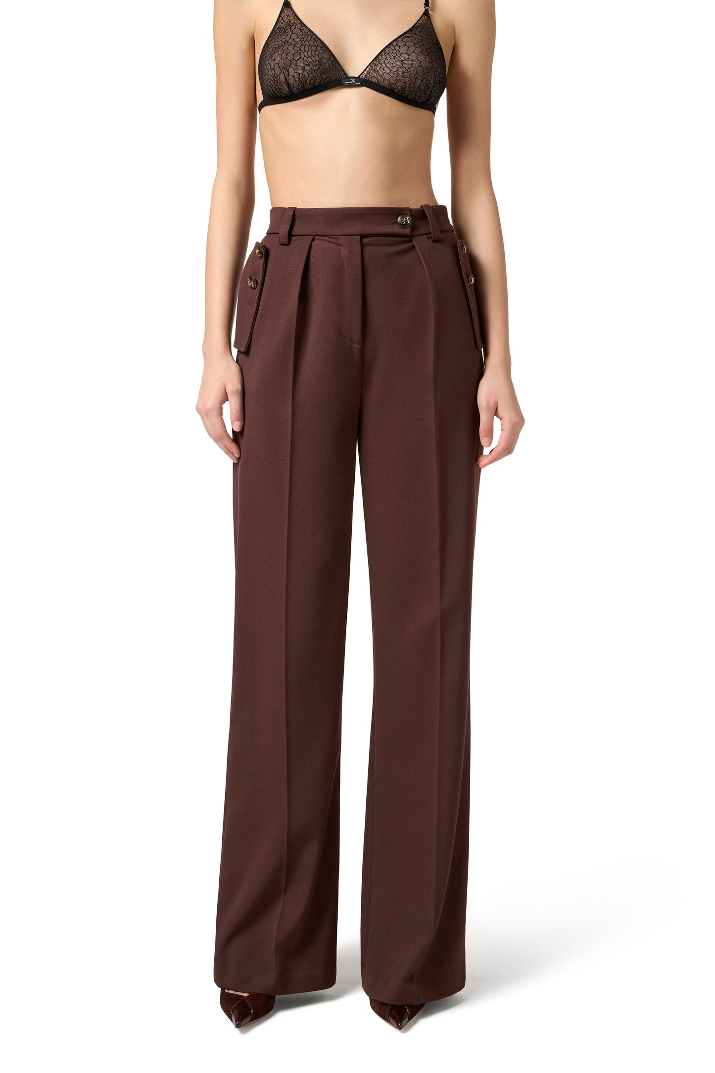 Cotton gabardine trousers