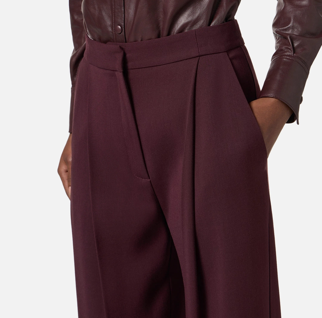Crêpe trousers with logo details