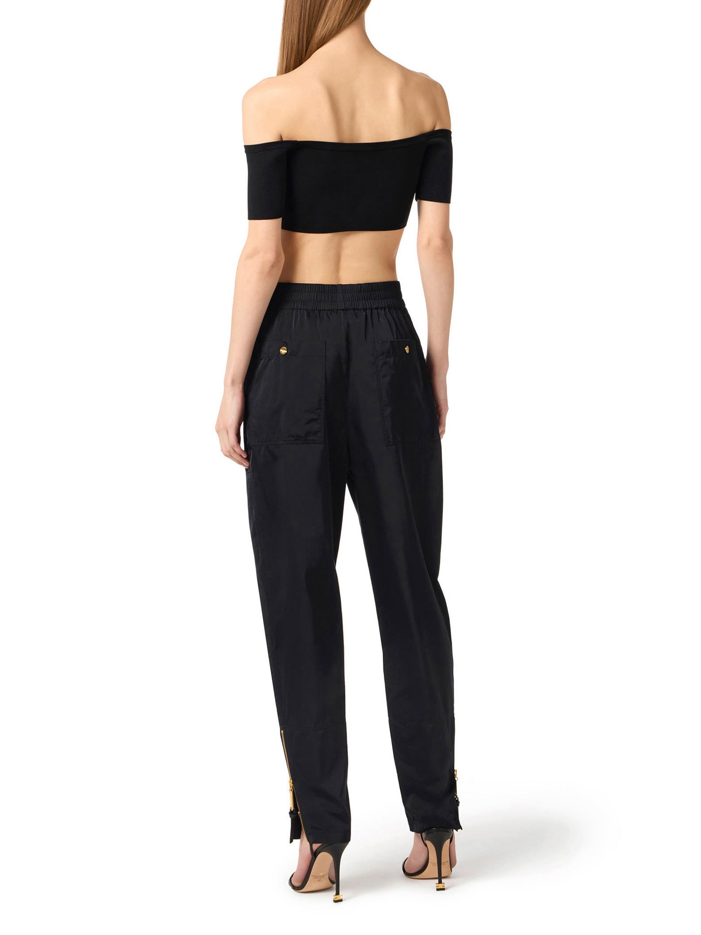 Trousers in voile fabric