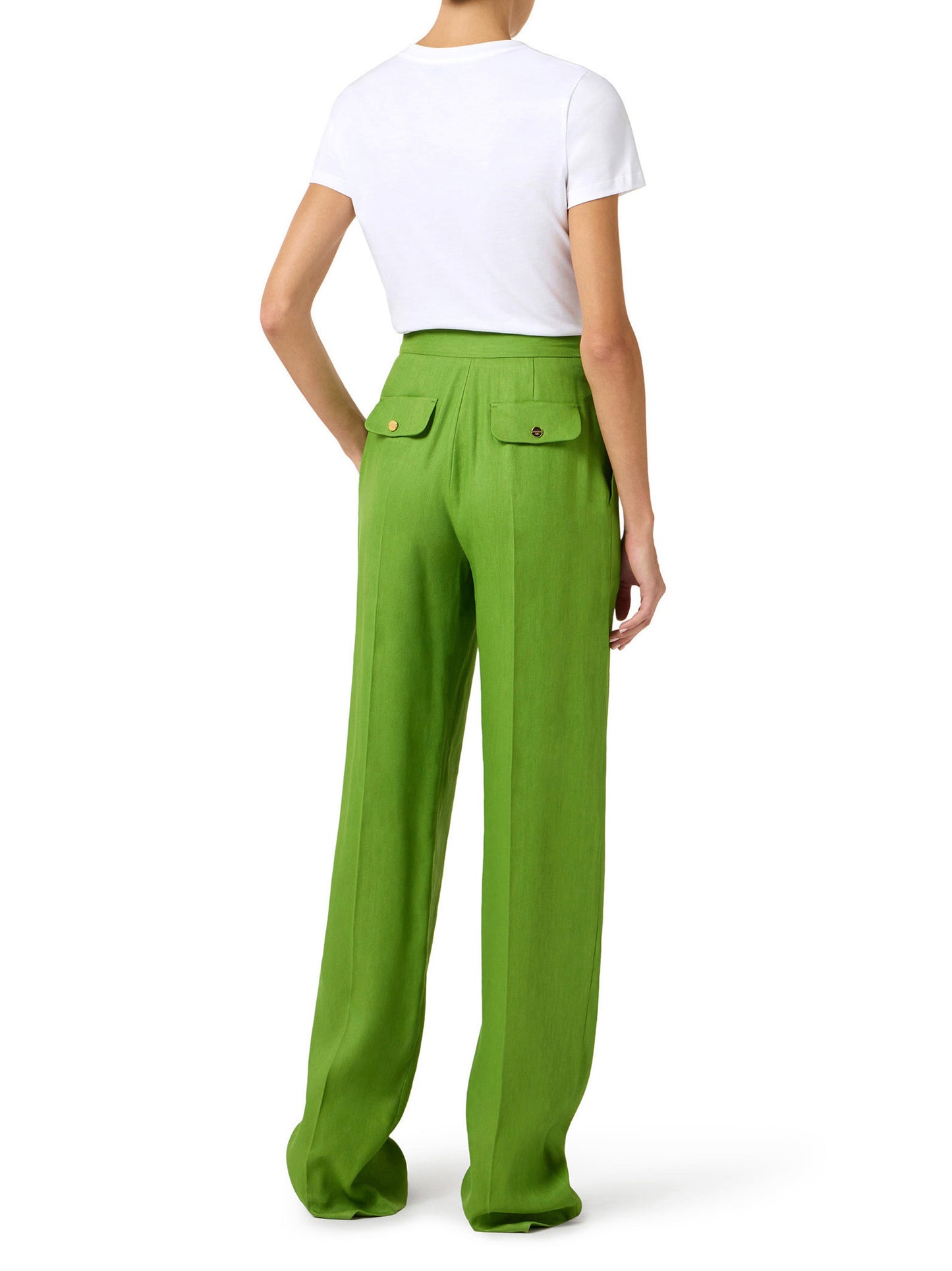 Linen-blend trousers