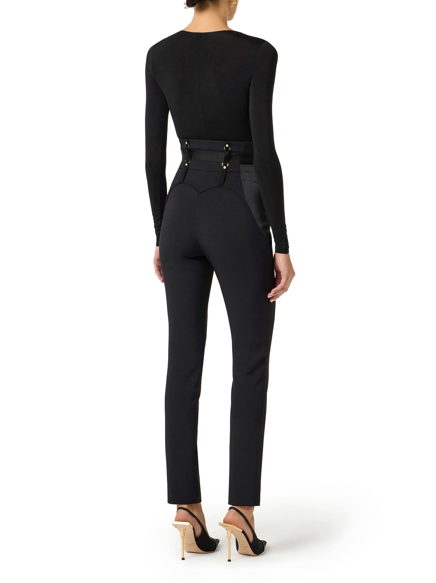 Bustier trousers in lightweight crêpe and satin fabrics